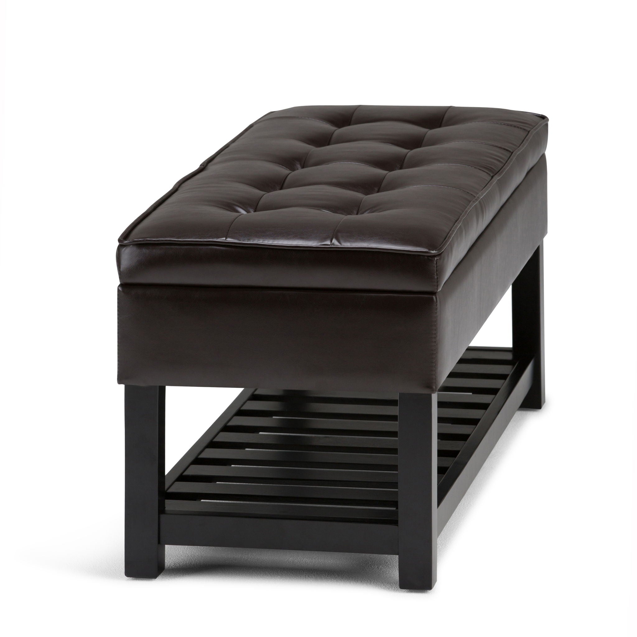 Cosmopolitan - Storage Ottoman Bench With Open Bottom - Tanners Brown - Best Buy Furniture