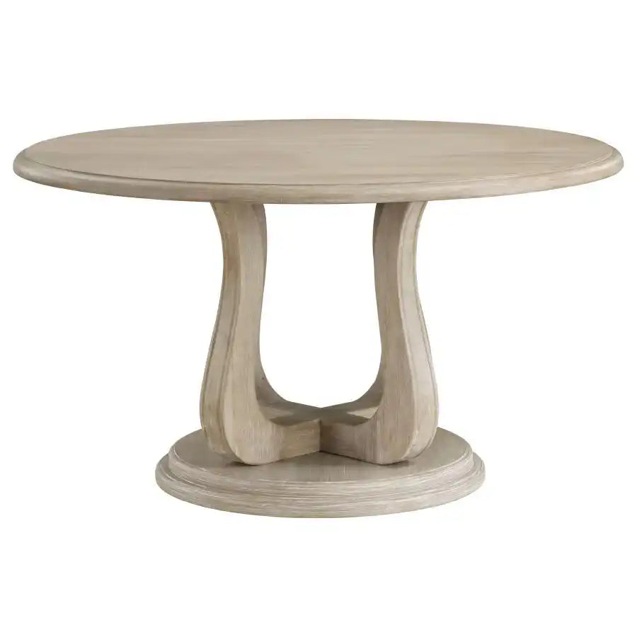 Trofello - 5 Piece Round Dining Table Set - White Washed - Best Buy Furniture