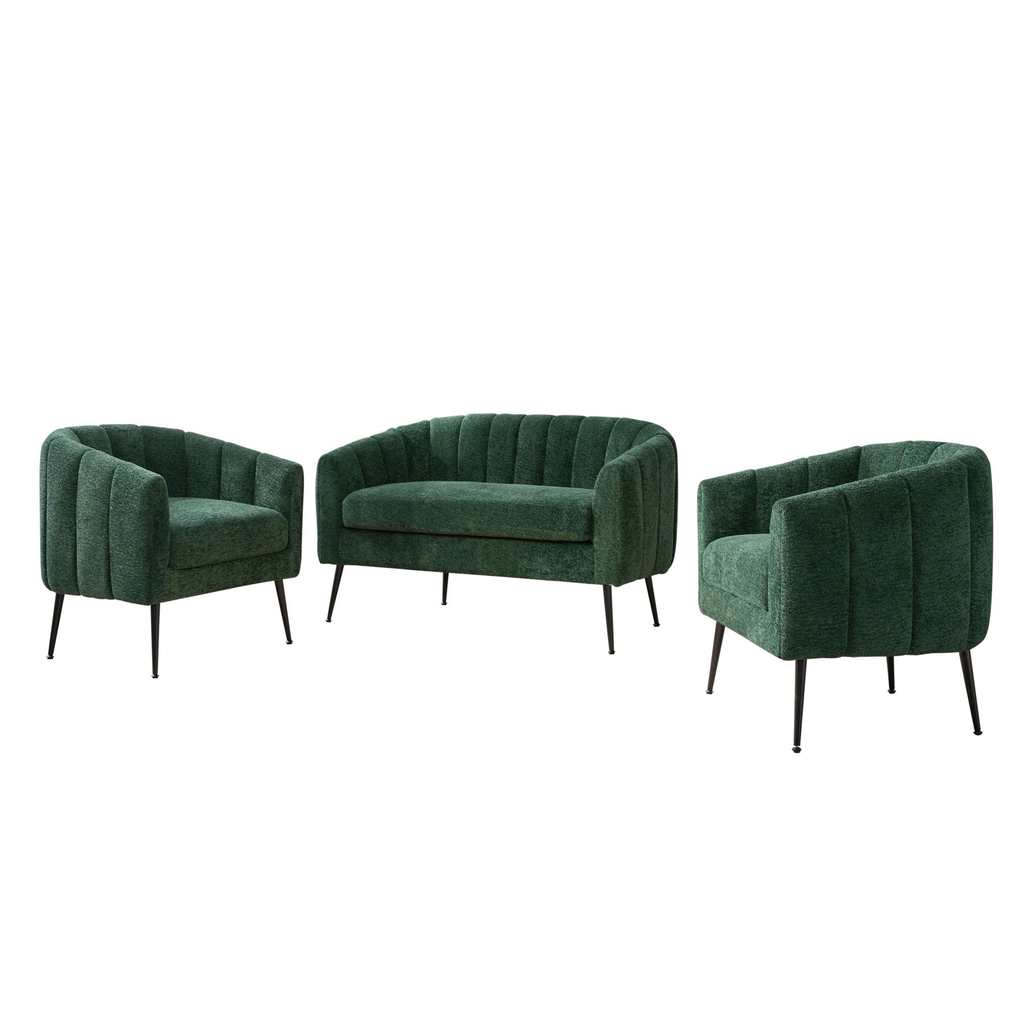 3 Piece Living Room Furniture Set Sofa & Armchairs - Best Buy Furniture