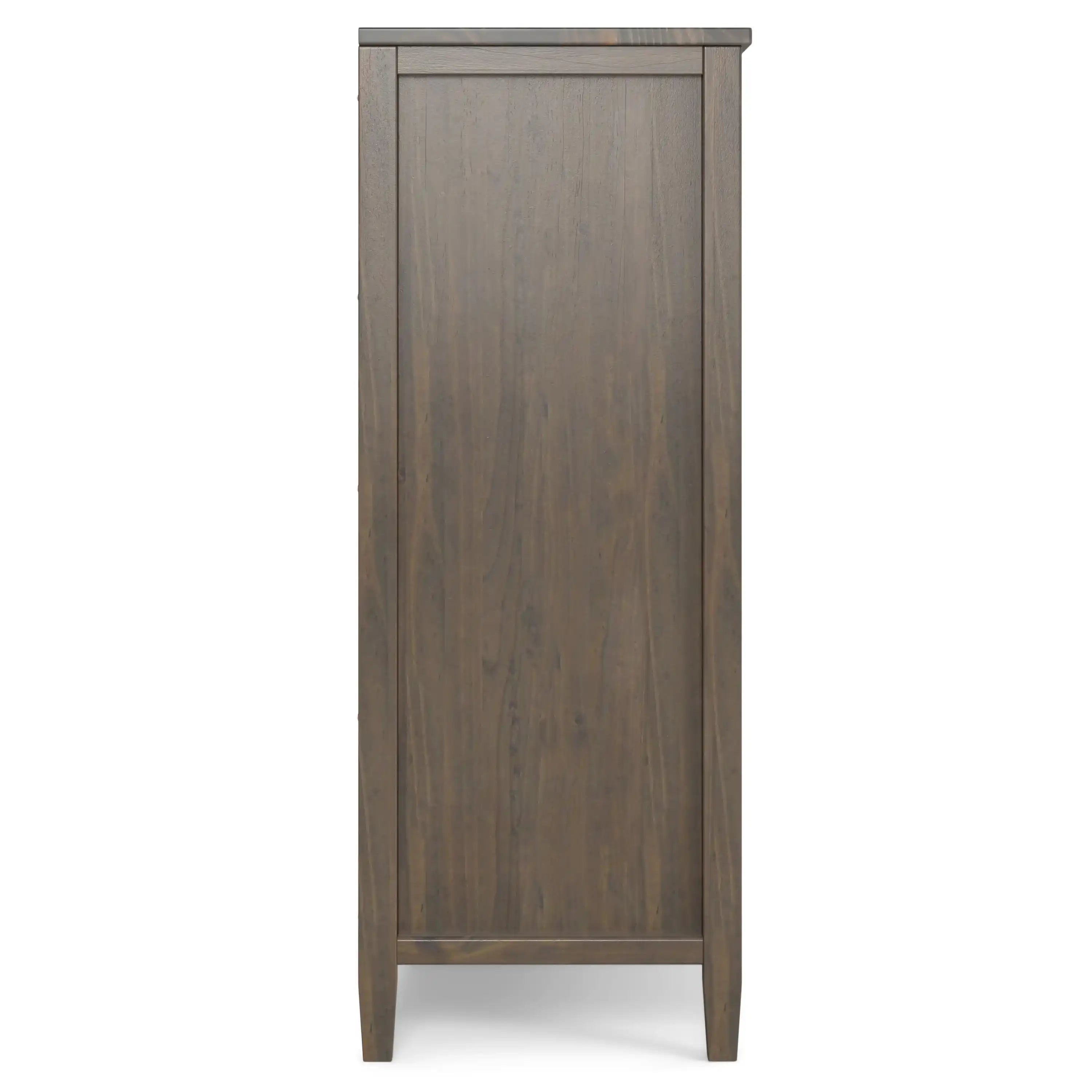 Ela - Medium Storage Cabinet - Smoky Brown - Best Buy Furniture