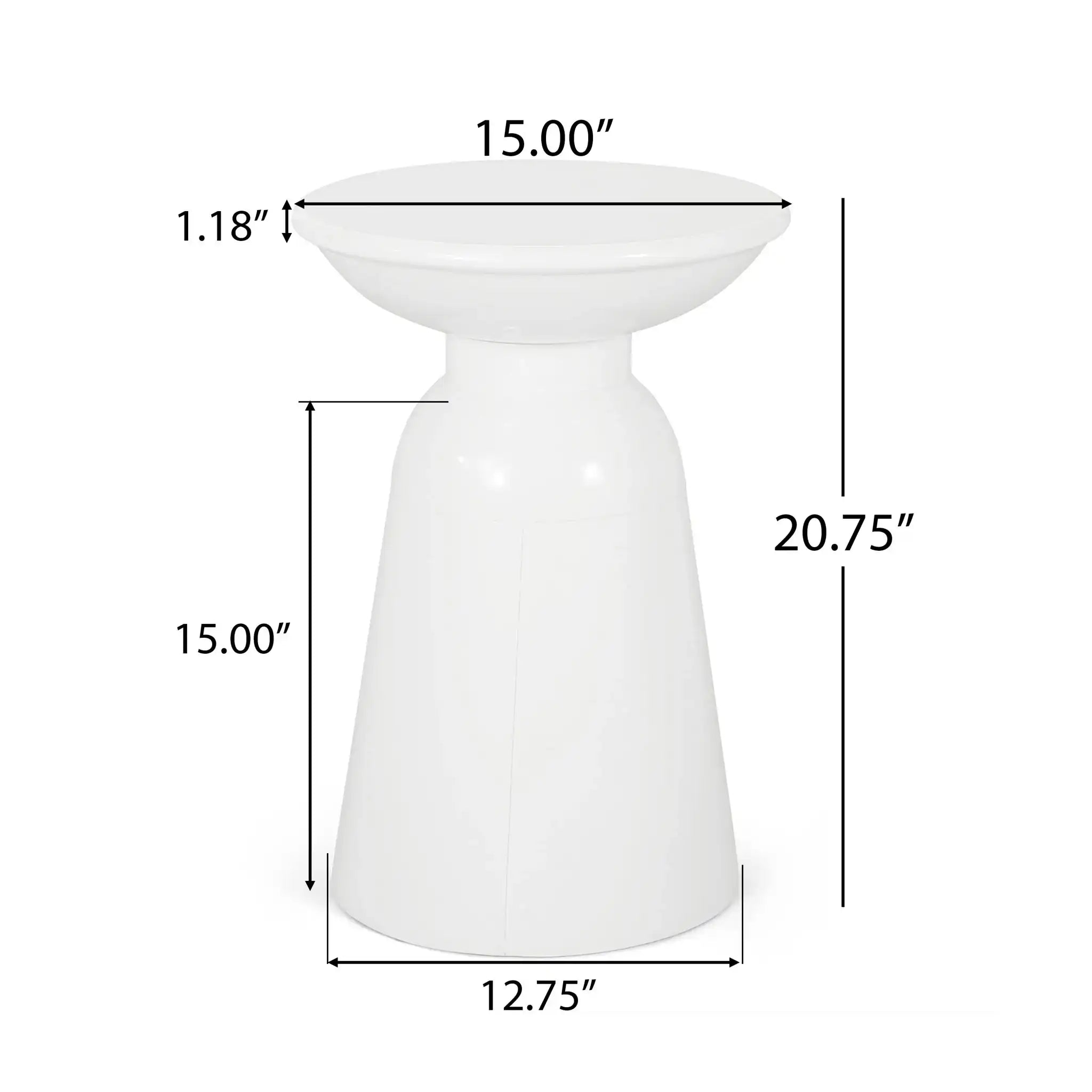 Outdoor Modern Metal End Large Table - Best Buy Furniture