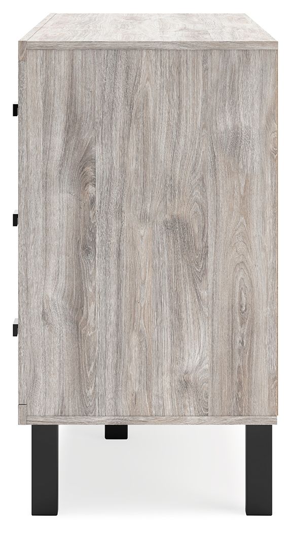 Vessalli - Six Drawer Dresser - Black / Gray - Best Buy Furniture