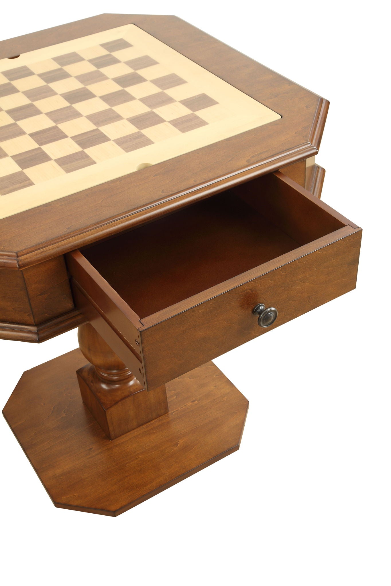 Bishop - Reversible Chess Checker Game Table With Game Tray (Chess Fingures Not Included) - Best Buy Furniture