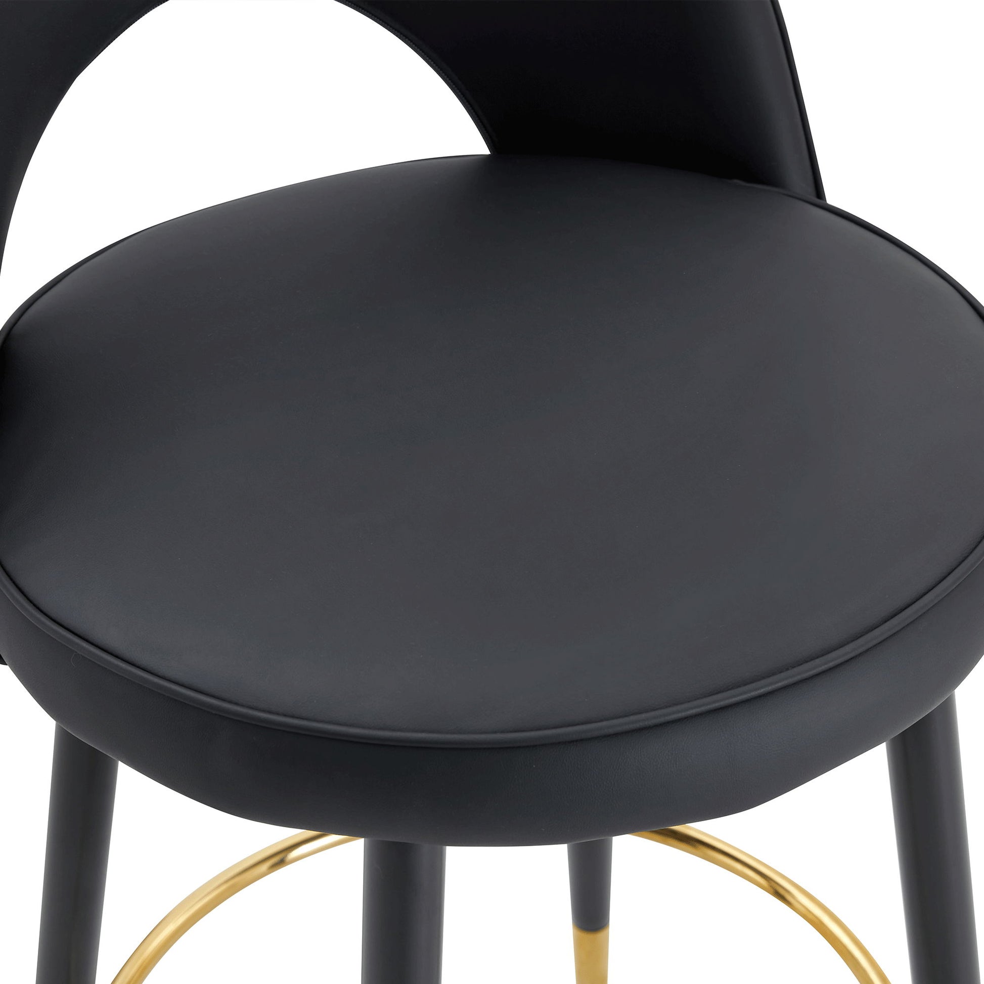 Modern Upholstered 360° Rotatable Bar Chair With Metal Legs For Dining Room (Set of 2) - Best Buy Furniture