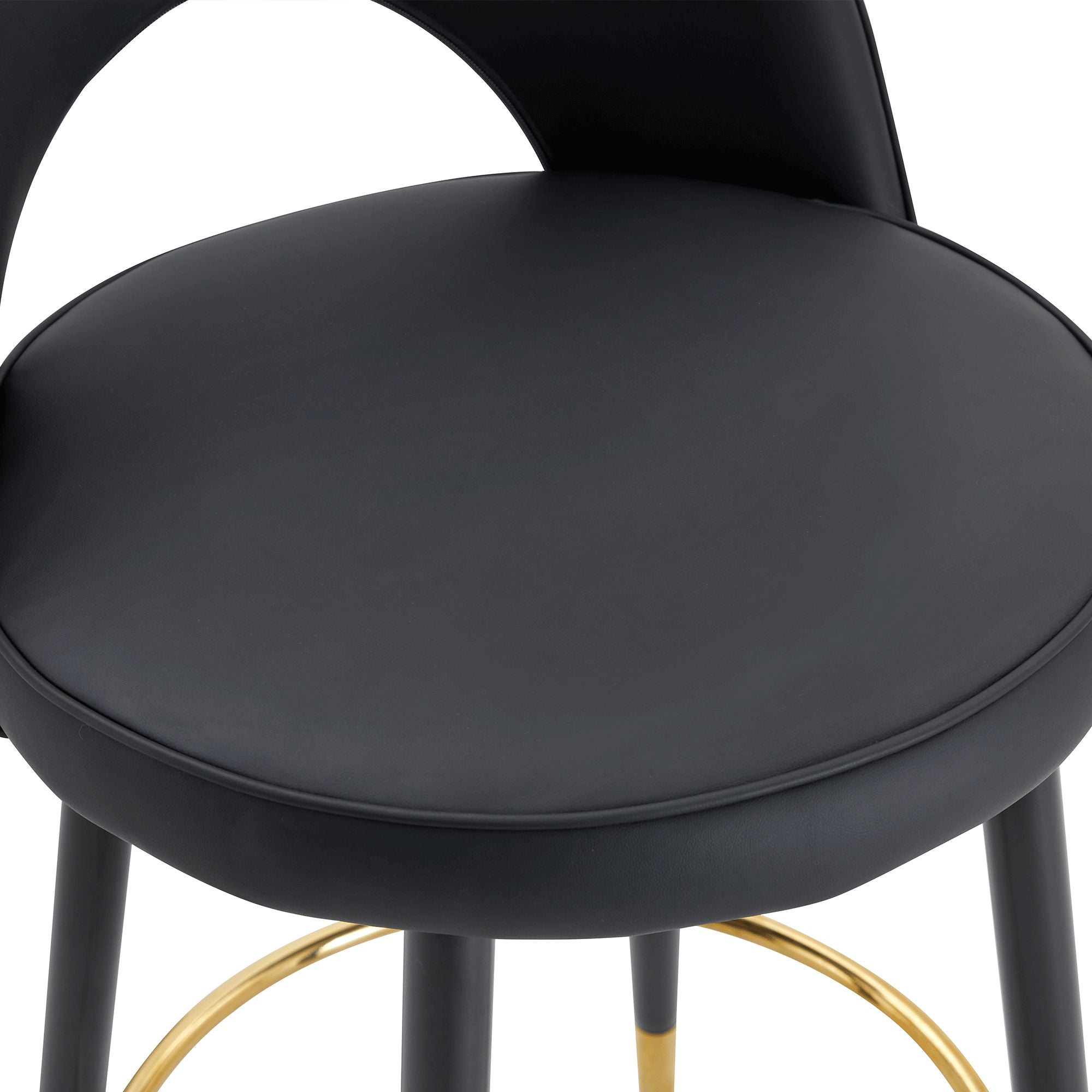 Modern Upholstered 360° Rotatable Bar Chair With Metal Legs For Dining Room (Set of 2) - Best Buy Furniture