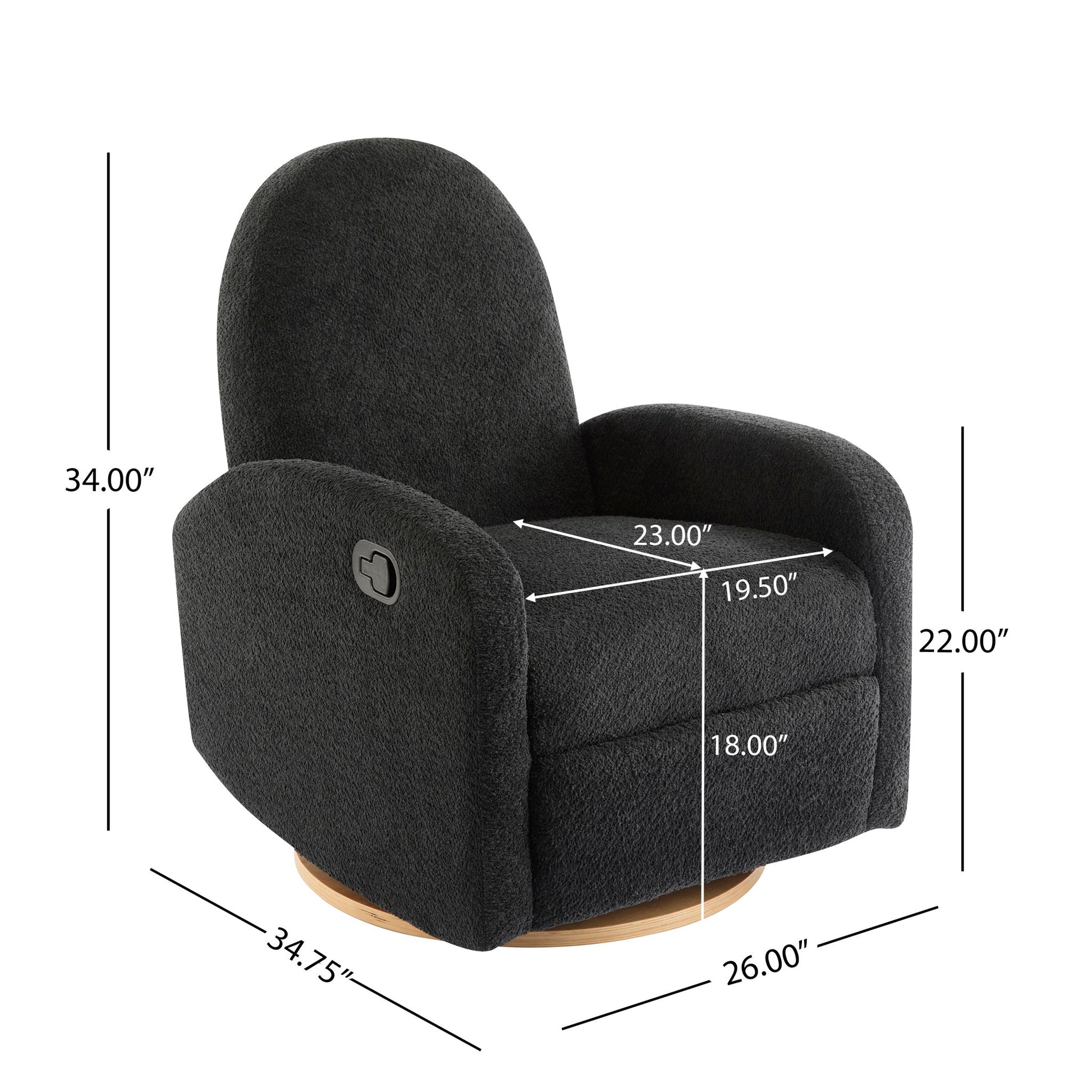 Contemporary 360 Swivel And Glider Recliner Chair - Best Buy Furniture