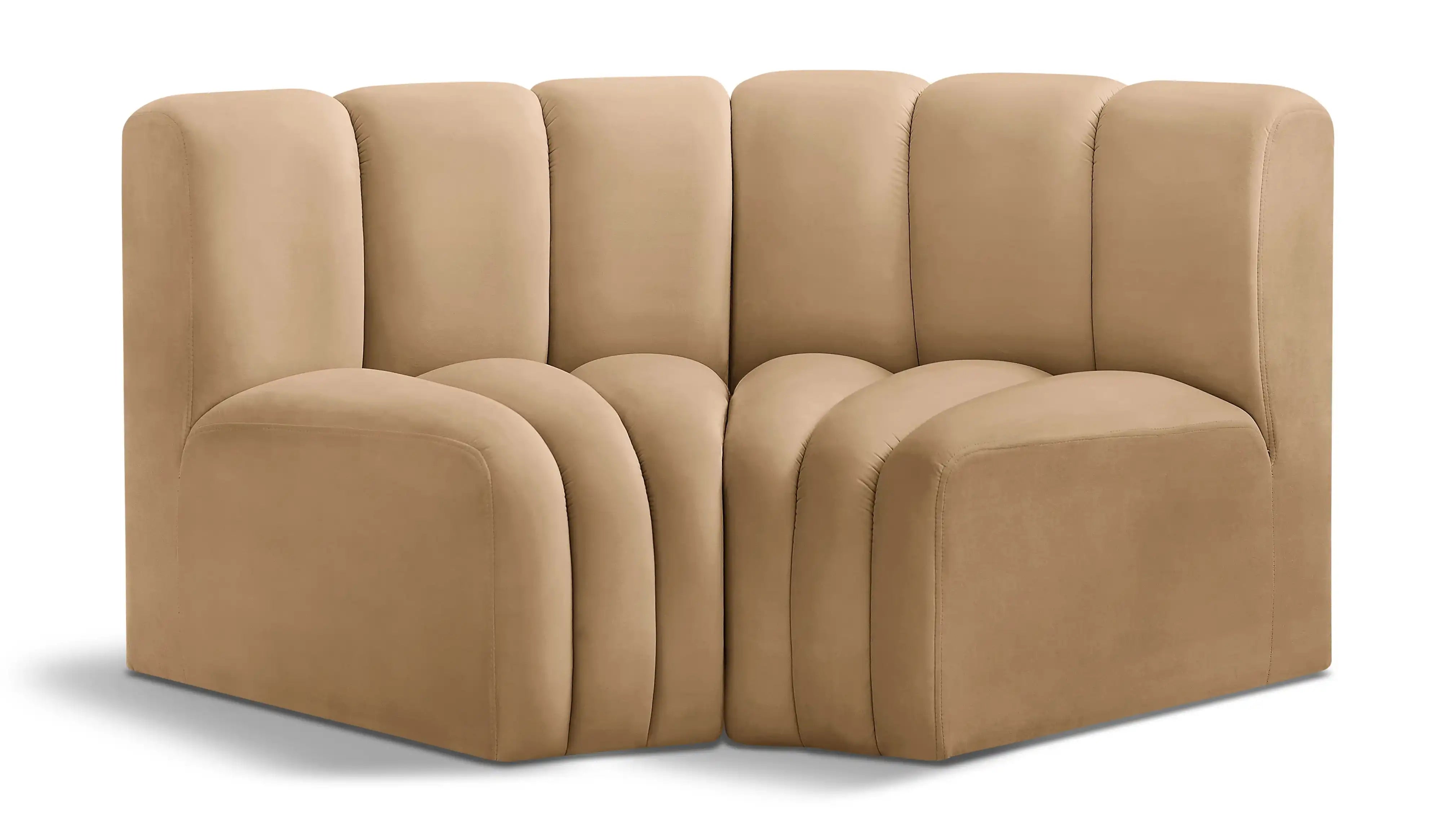 Arc - Velvet 2 Piece Modular Sofa - Best Buy Furniture