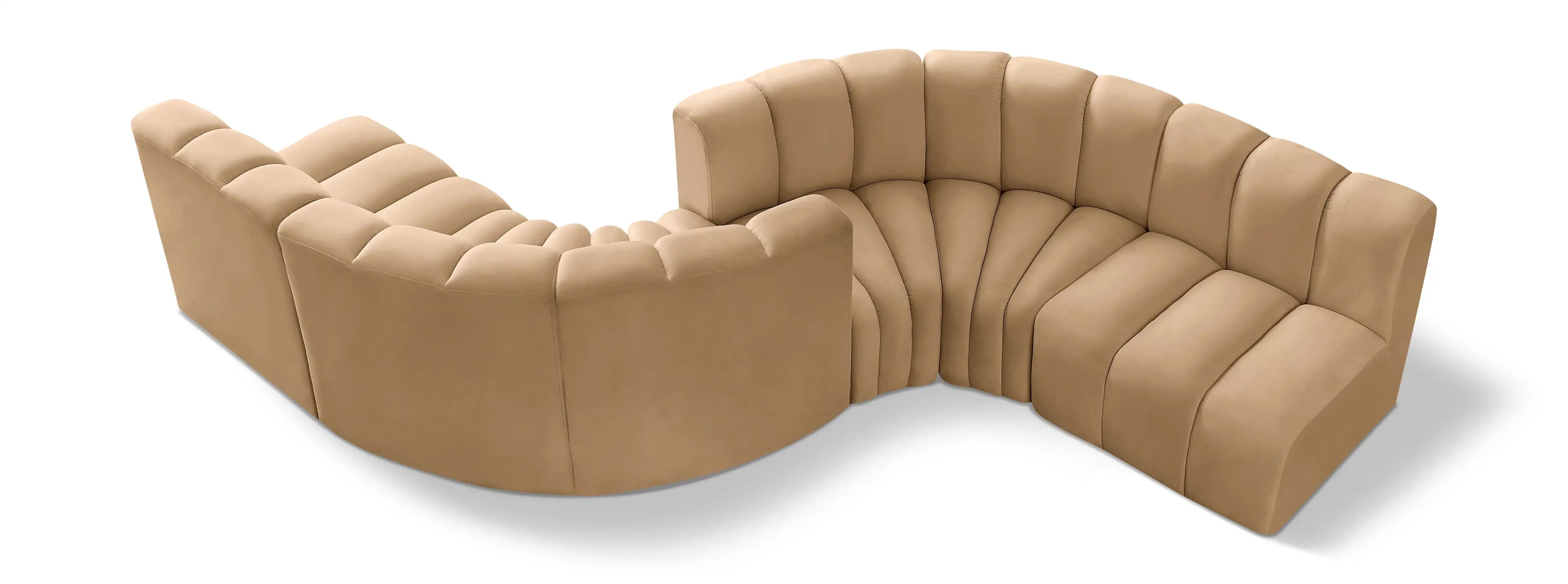 Arc - Velvet 6 Piece Modular Sofa - Best Buy Furniture