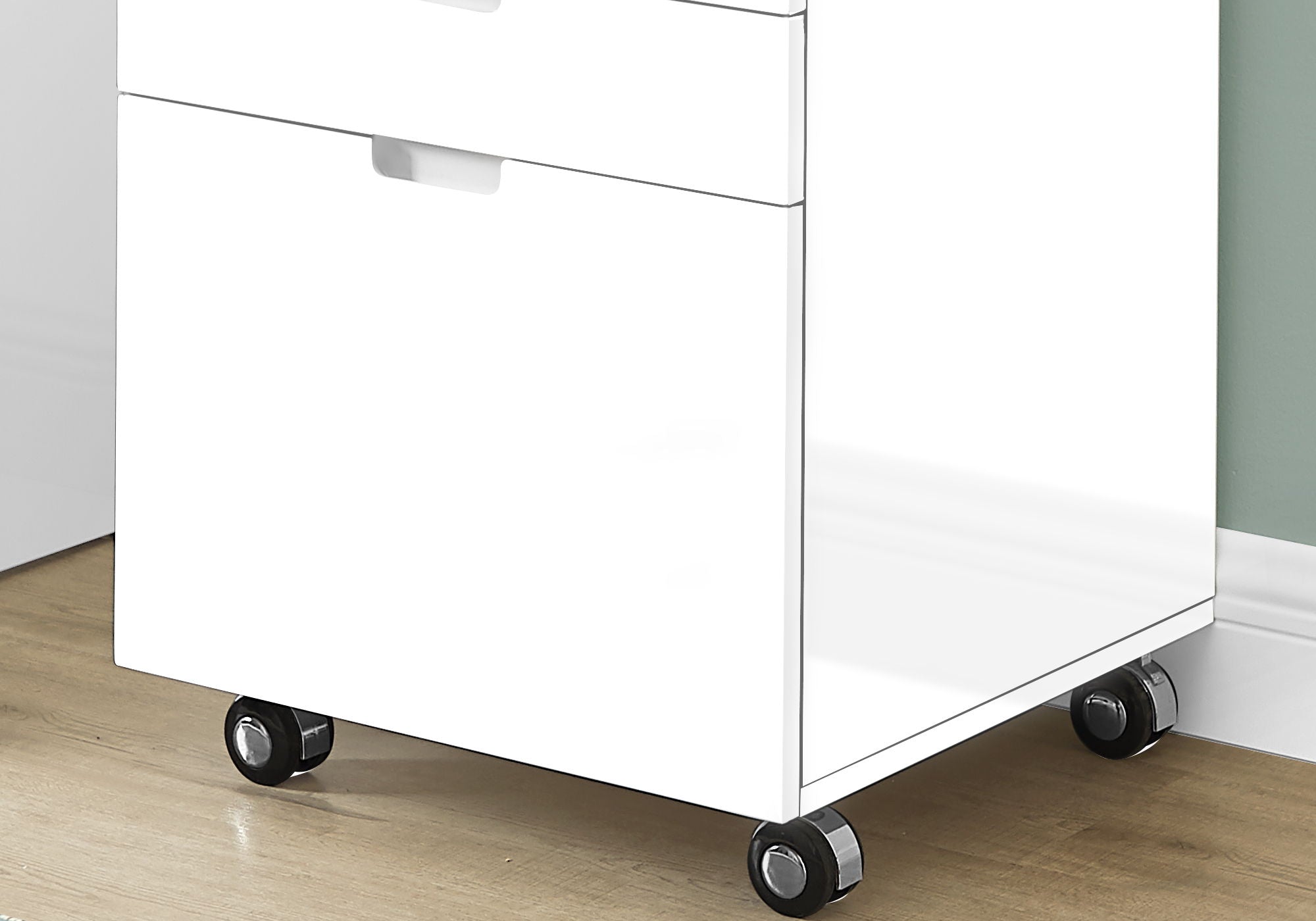 File Cabinet, Rolling Mobile, Storage Drawers, Printer Stand, Office, Work, Glossy Contemporary, Modern - White - Best Buy Furniture
