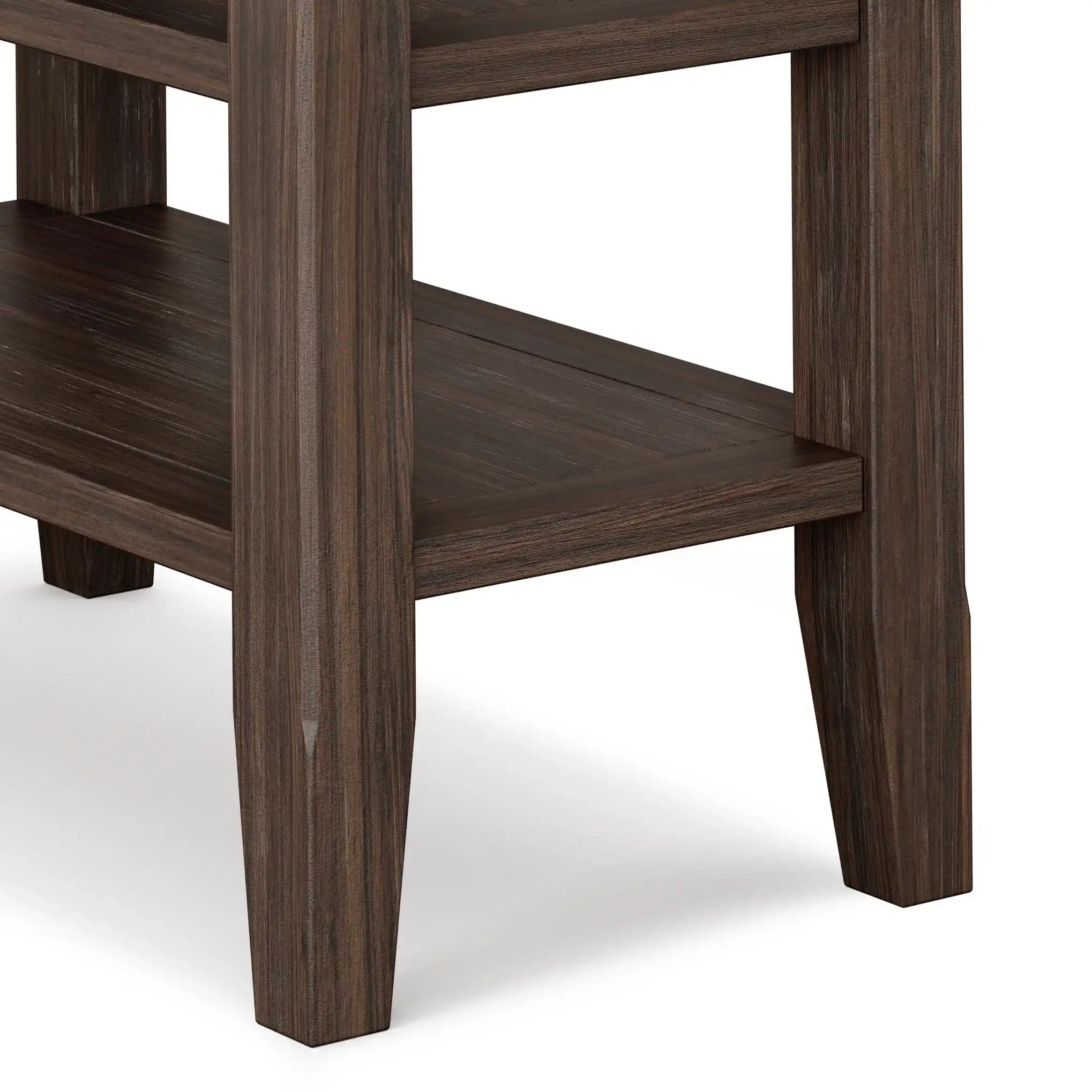 Acadian - Narrow Side Table - Farmhouse Brown - Best Buy Furniture
