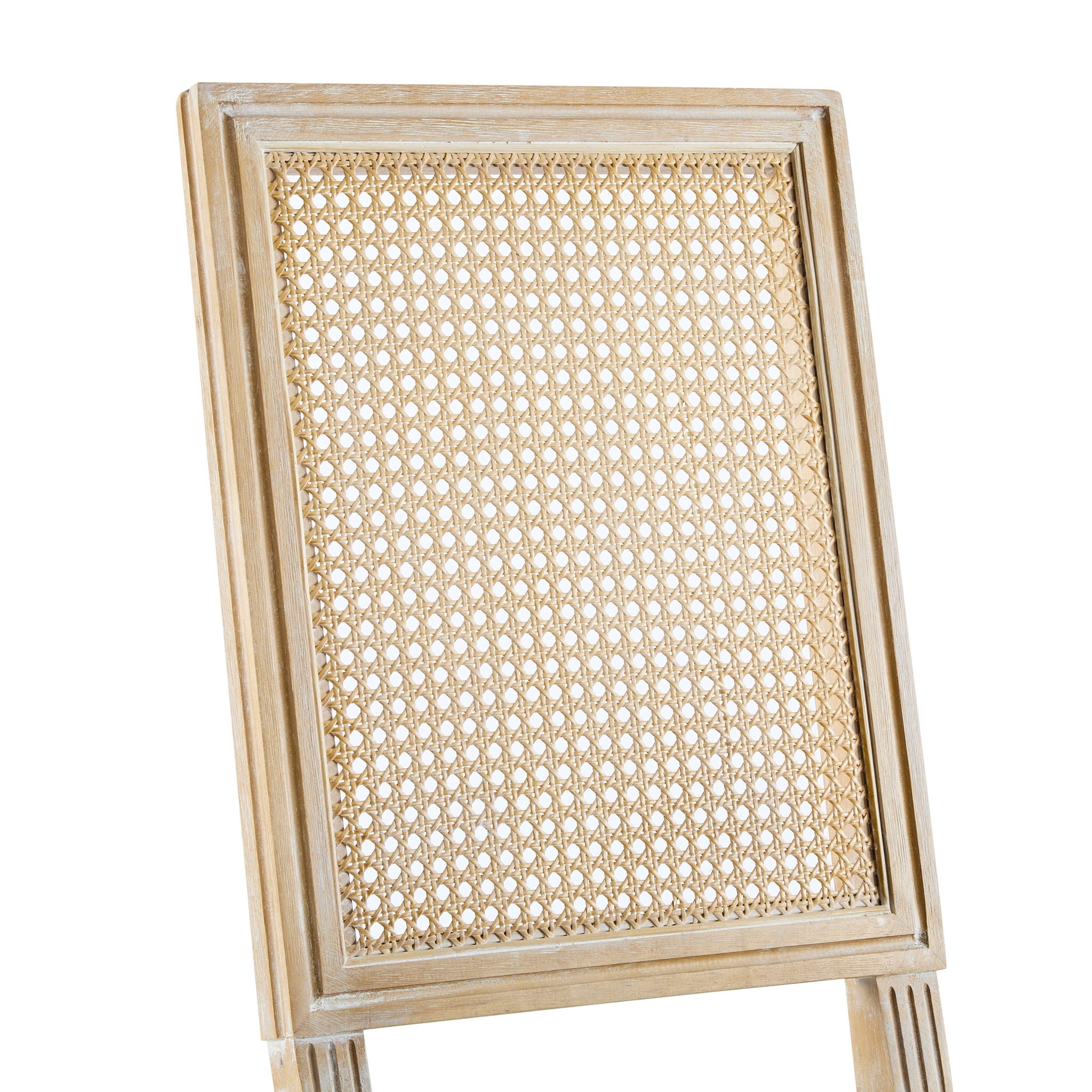 French Country Dining Chair With Rectangular Cane Backrest And Smooth Upholstered Seating - Best Buy Furniture