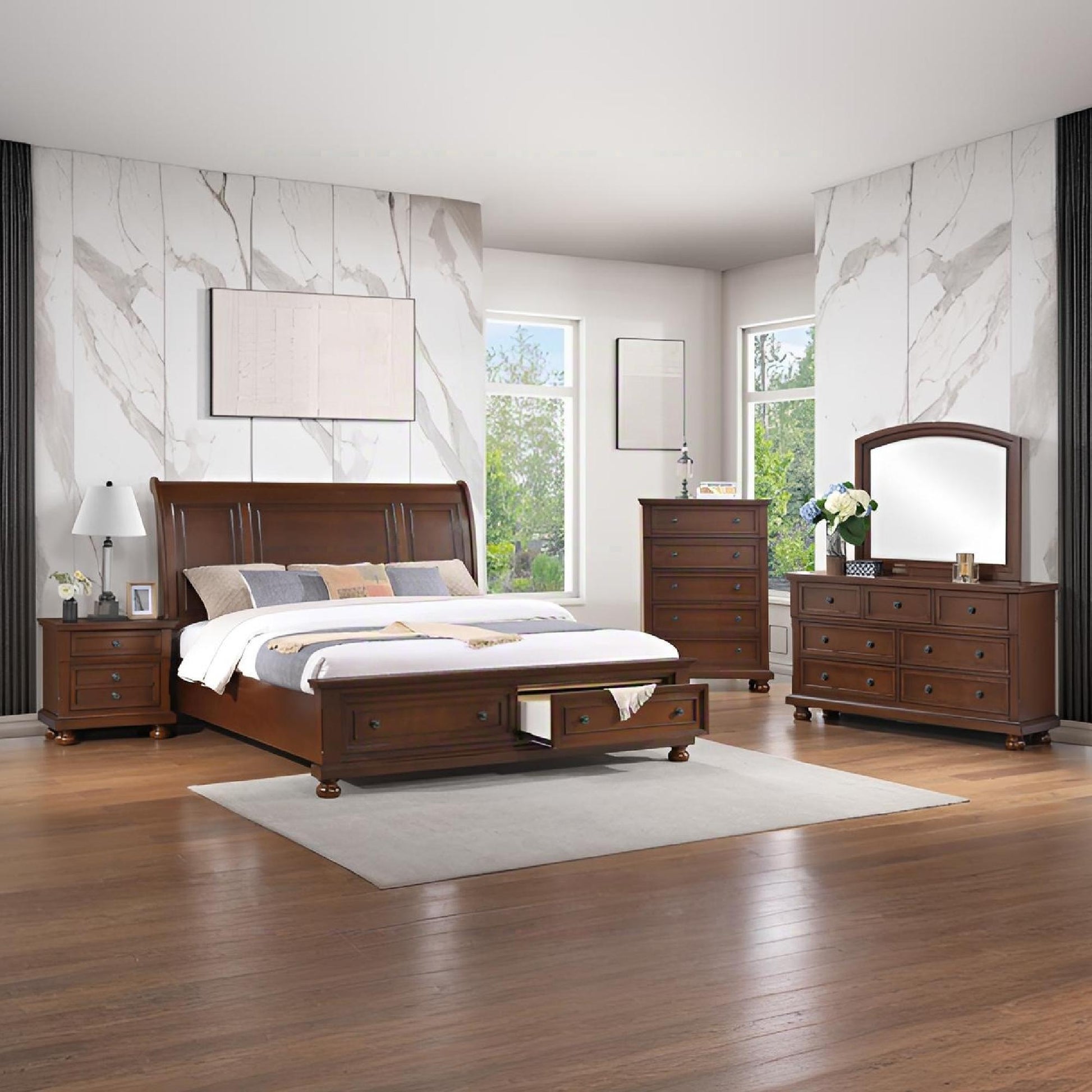 Meade - Sleigh Bed - Best Buy Furniture