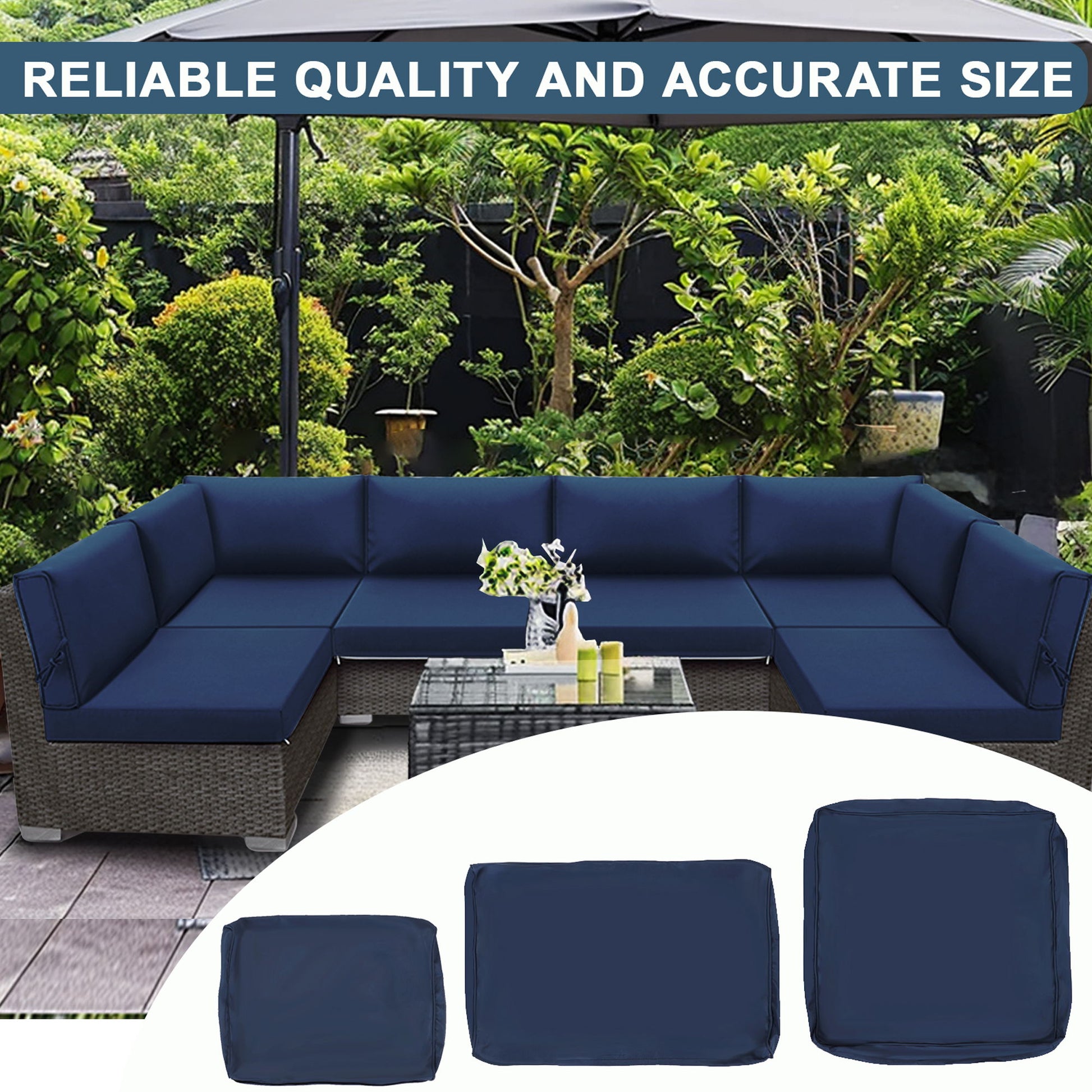 Outdoor Deep Seat Cushions For Patio Furniture Replacement, Cushion Set For Sectionals - Best Buy Furniture