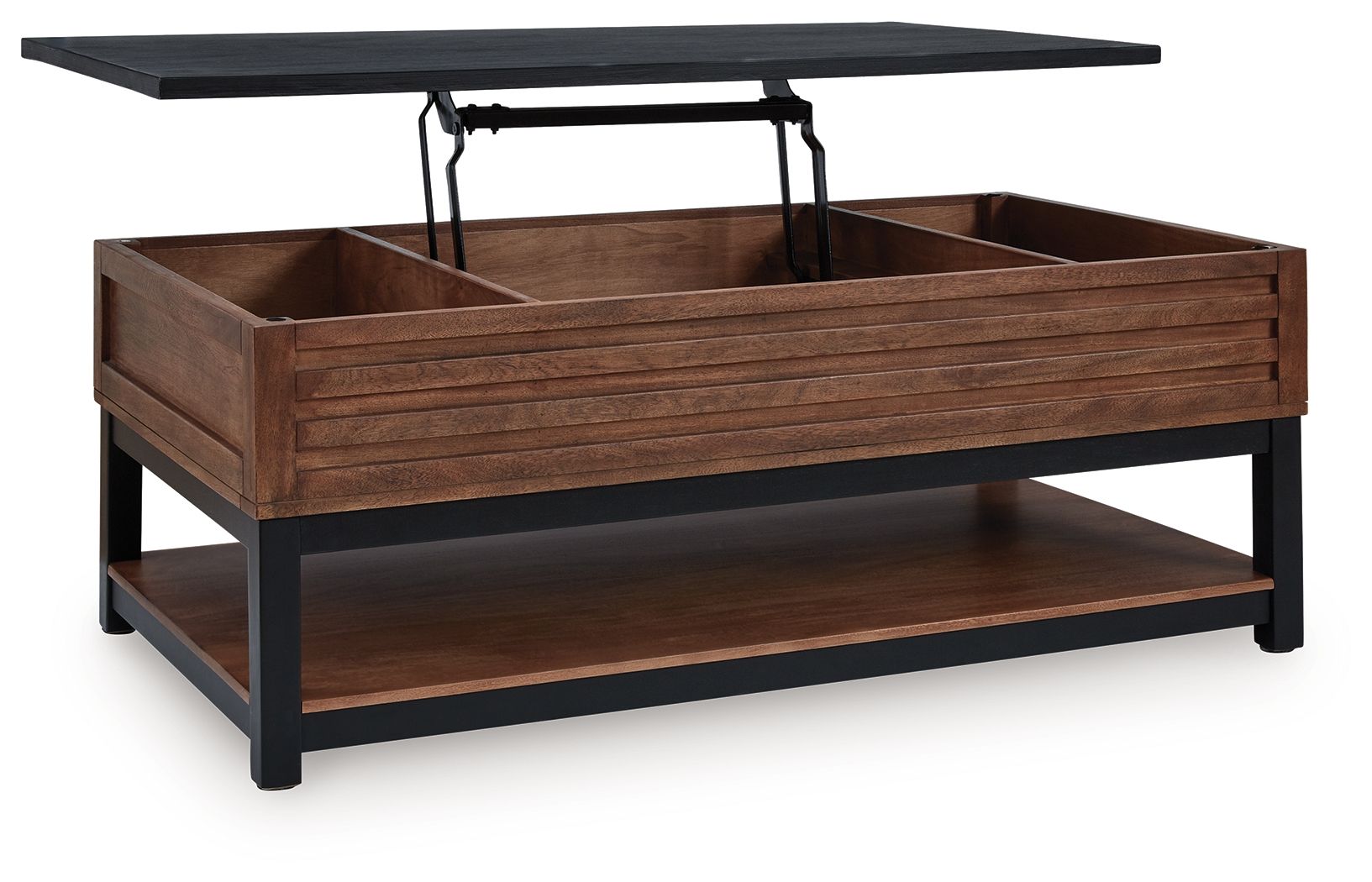 Kallari - Lift Top Cocktail Table - Warm Brown / Black - Best Buy Furniture