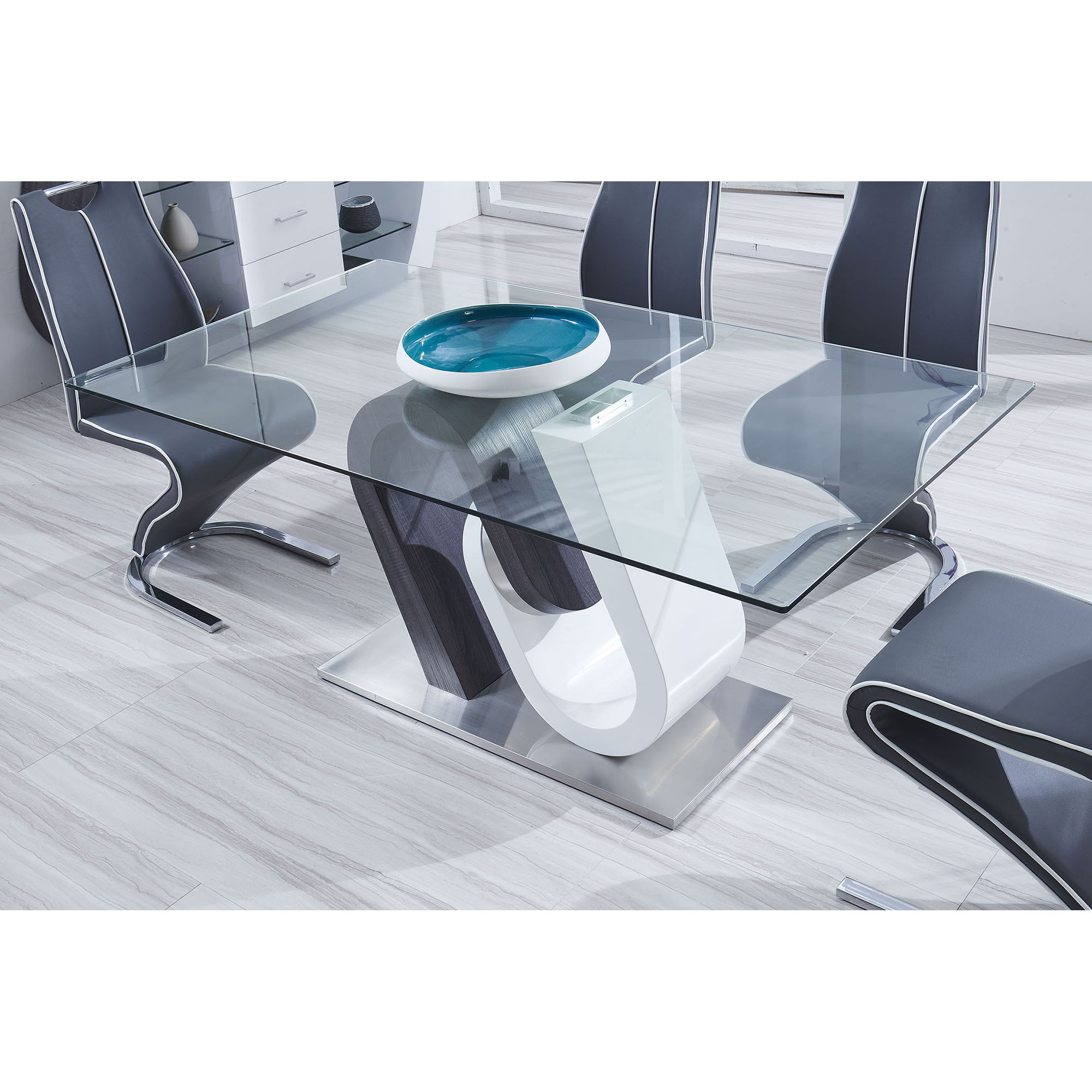 Anne - Dining Table - White / Gray - Best Buy Furniture