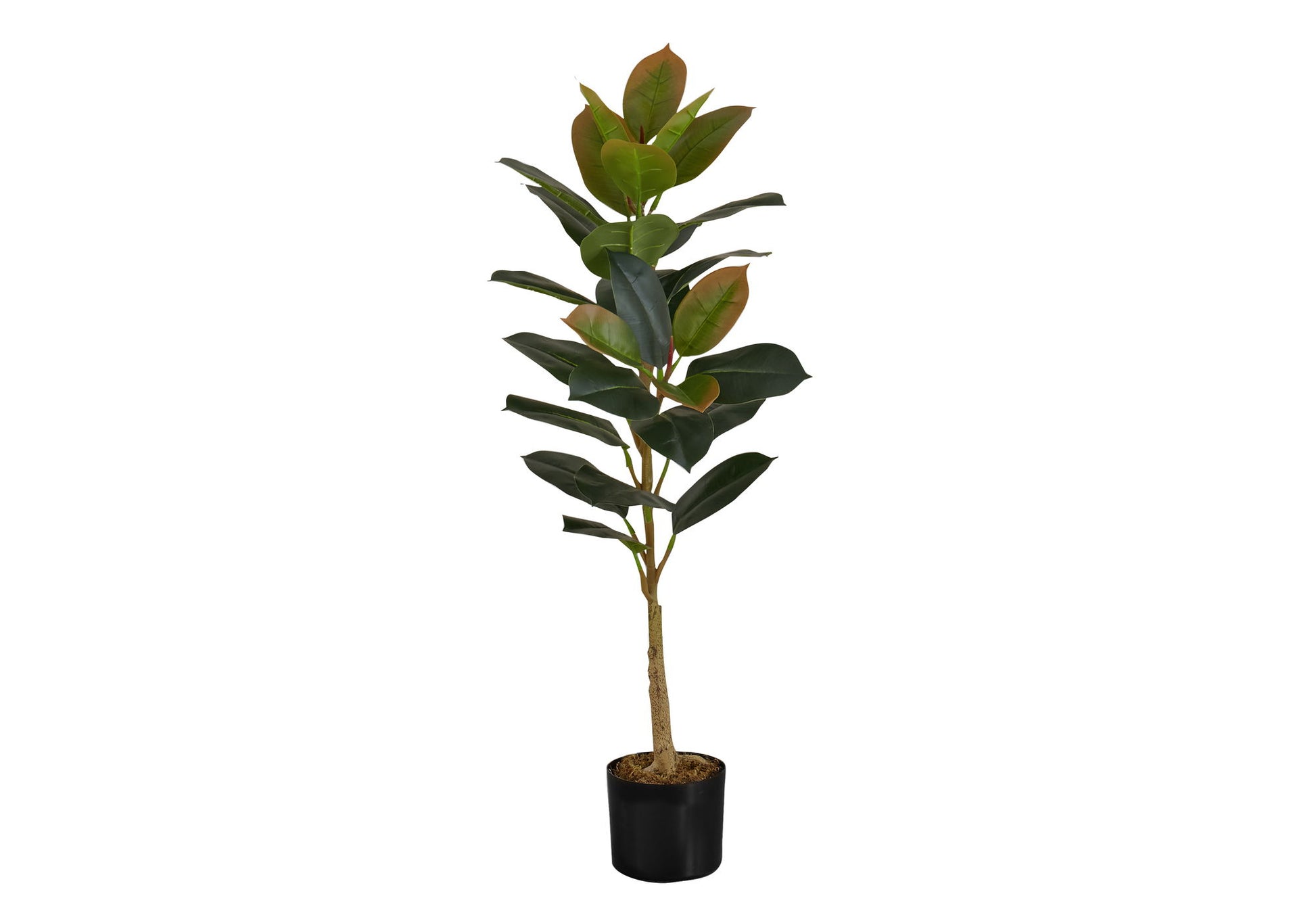 Artificial Plant, 40" Tall, Rubber Tree, Indoor, Faux, Fake, Floor, Greenery, Potted, Real Touch, Decorative - Green / Black - Best Buy Furniture
