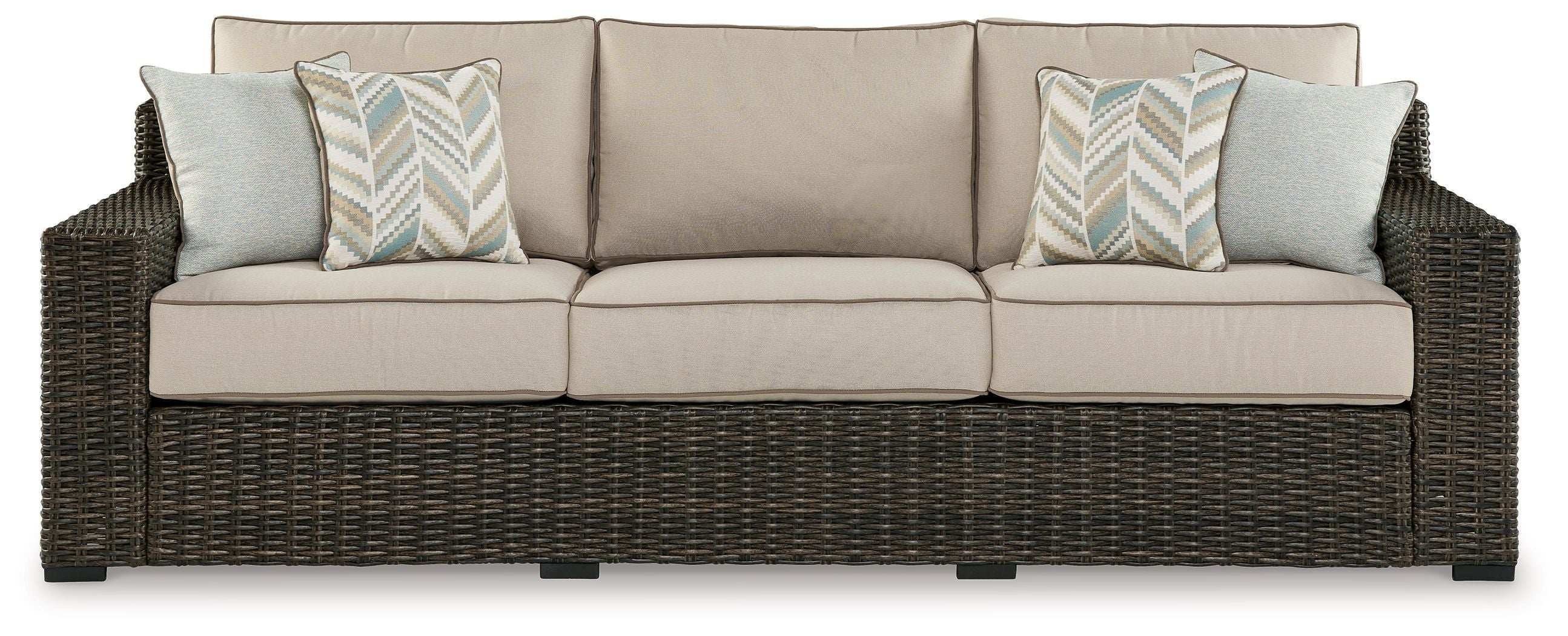 Coastline Bay - Sofa With Cushion - Brown - Best Buy Furniture