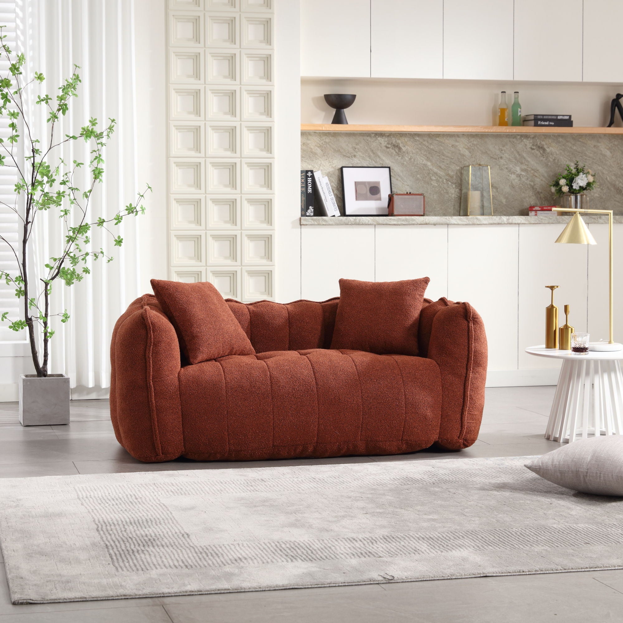 Cozy Beanbag Chair With High Resilience Foam Core For 2 - Best Buy Furniture