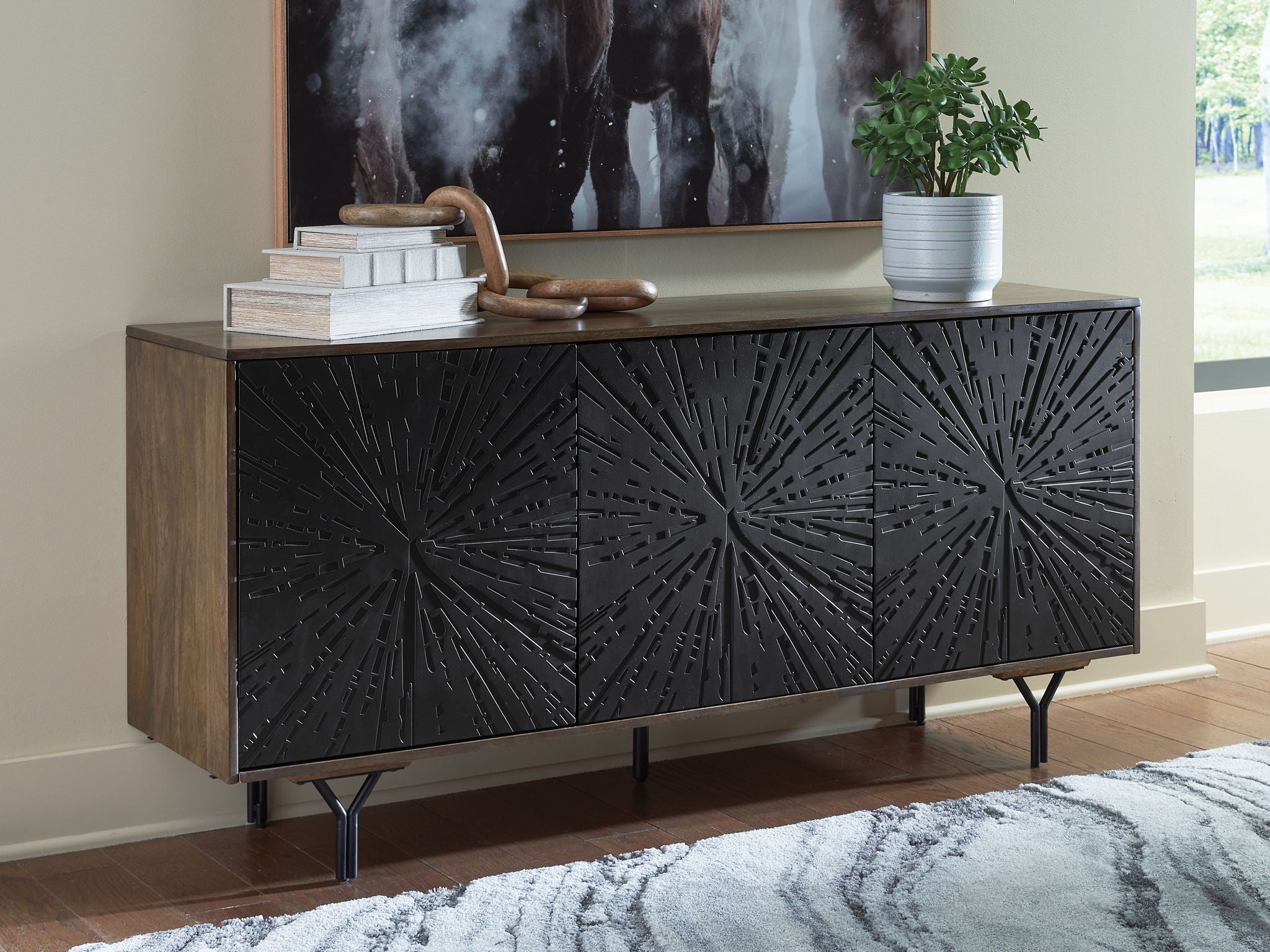 Lavinmont - Accent Cabinet - Multi Brown - Best Buy Furniture