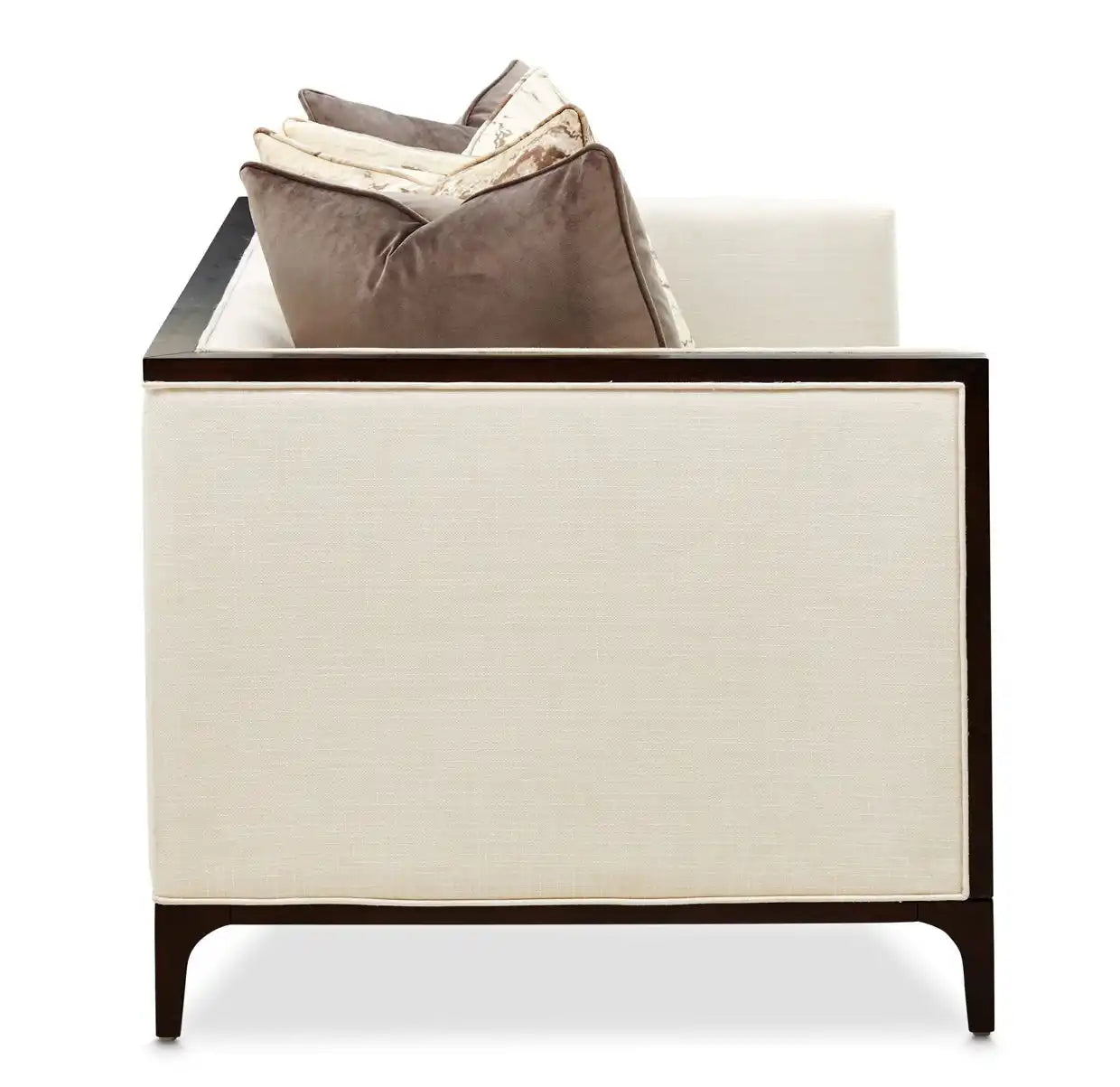 Belmont Place - Loveseat - Cream / Espresso - Best Buy Furniture