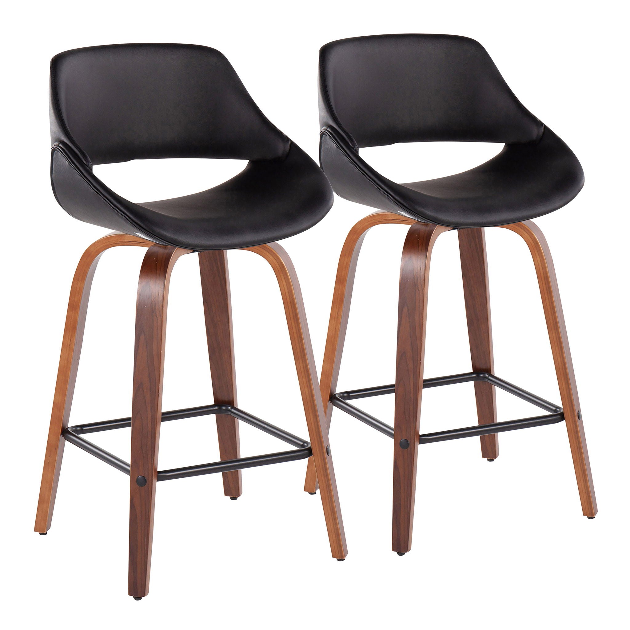 Fabrico - Mid-Century Modern, Counter Stool (Set of 2) - Best Buy Furniture