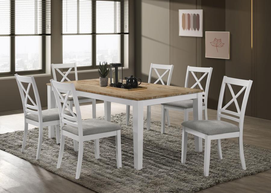 Hollis-Cross Back Wood Dining Side Chair (Set of 2) - White - Best Buy Furniture