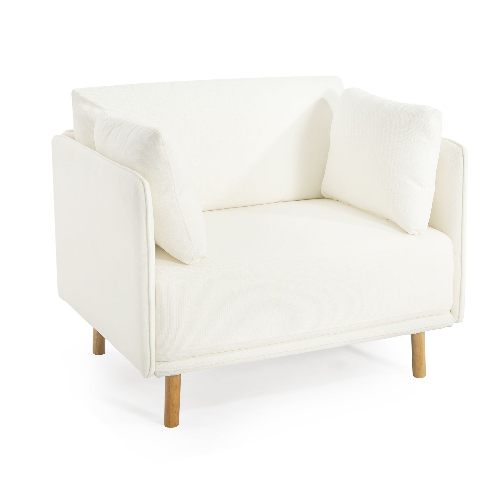 Modern Upholstered Accent Chair With Soft Cushions, Sleek Armrest Design - Best Buy Furniture