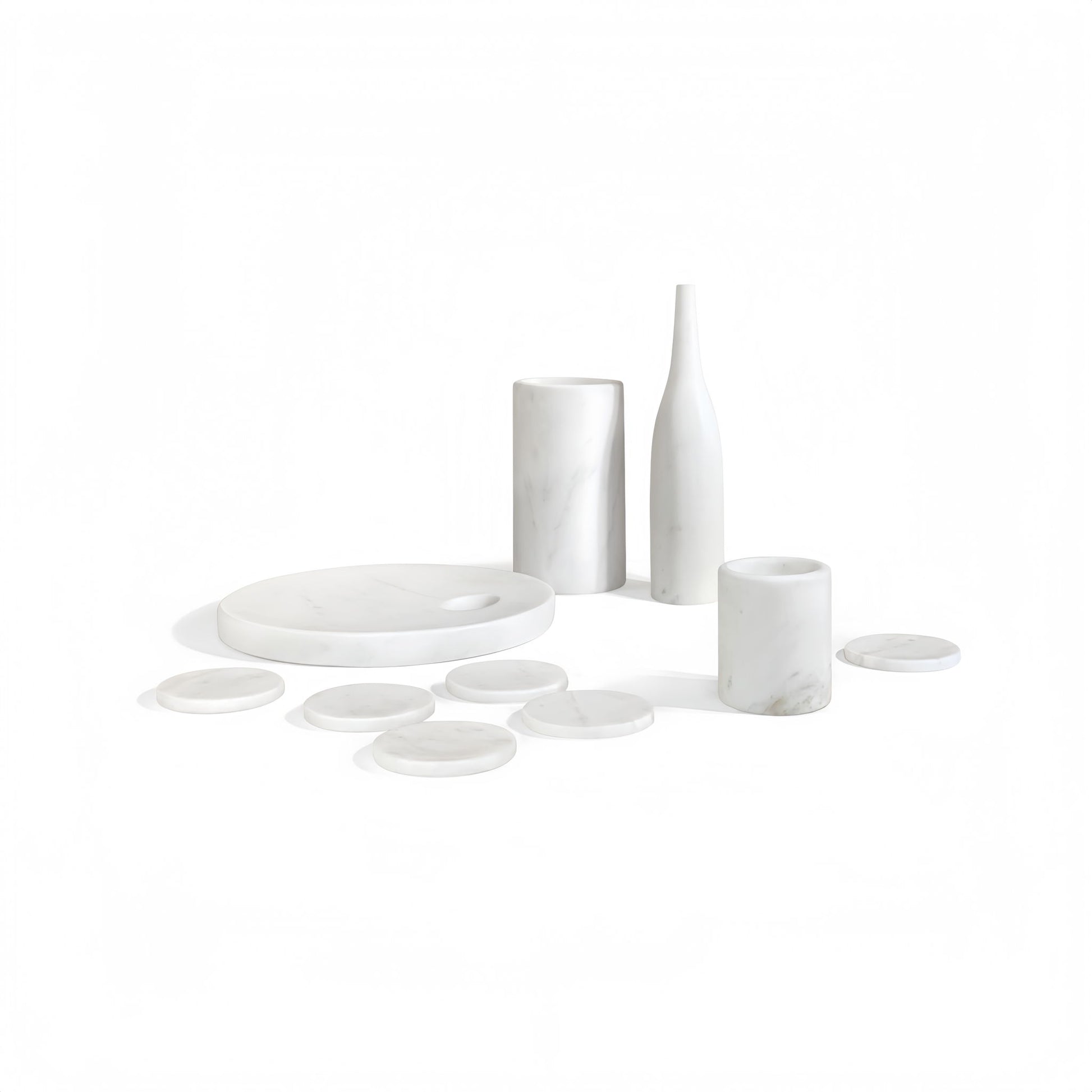 10 Pieces Luxury Natural Marble Dining Room Accessories Set - Best Buy Furniture