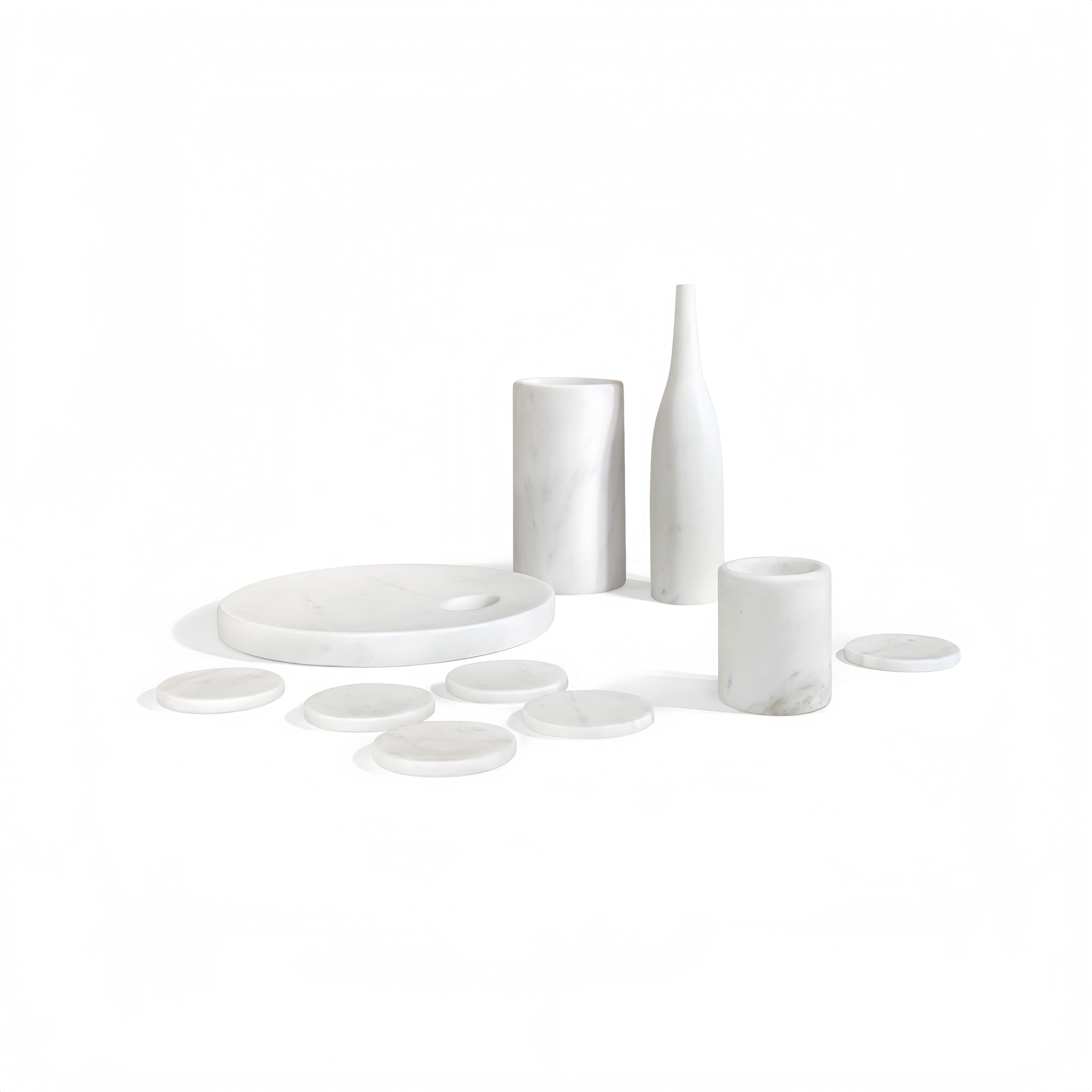 10 Pieces Luxury Natural Marble Dining Room Accessories Set - Best Buy Furniture