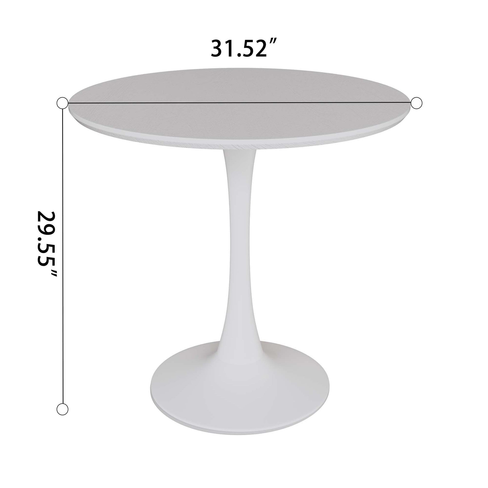 Round Dining Table Set With Tulip Design And 2 Chairs - Best Buy Furniture