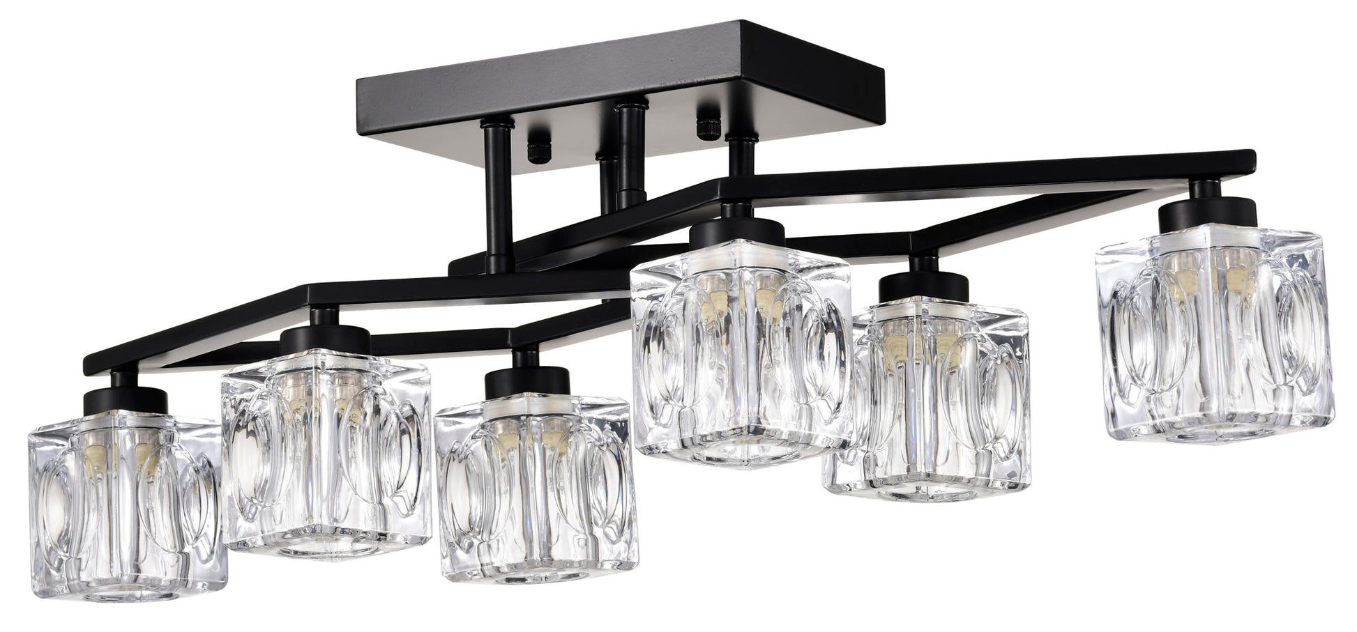 6 Light Crystal Ceiling Light For Dining Room, Modern Ceiling Lamp With Light Fixture For Entryway, Lobby, Kitchen, Bedroom, Living Room, Conference Room, (6*G9 Bulbs Included) - Best Buy Furniture