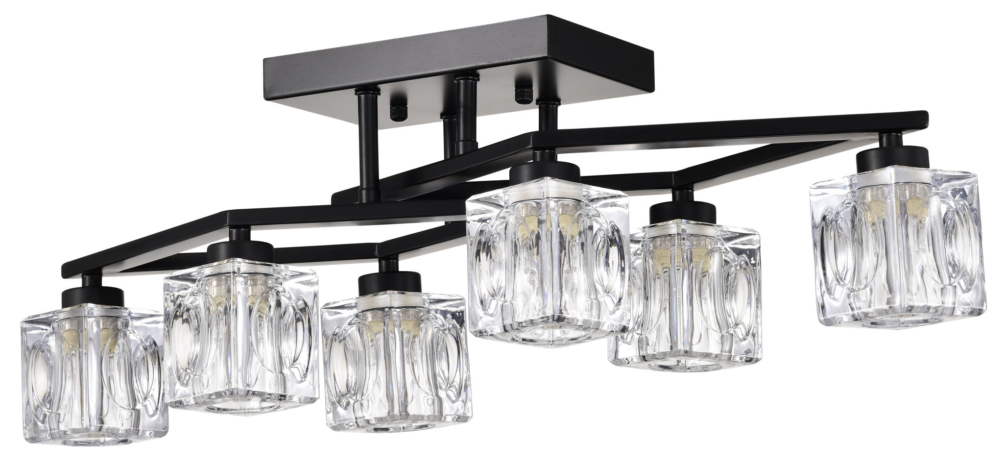 6 Light Crystal Ceiling Light For Dining Room, Modern Ceiling Lamp With Light Fixture For Entryway, Lobby, Kitchen, Bedroom, Living Room, Conference Room, (6*G9 Bulbs Included) - Best Buy Furniture