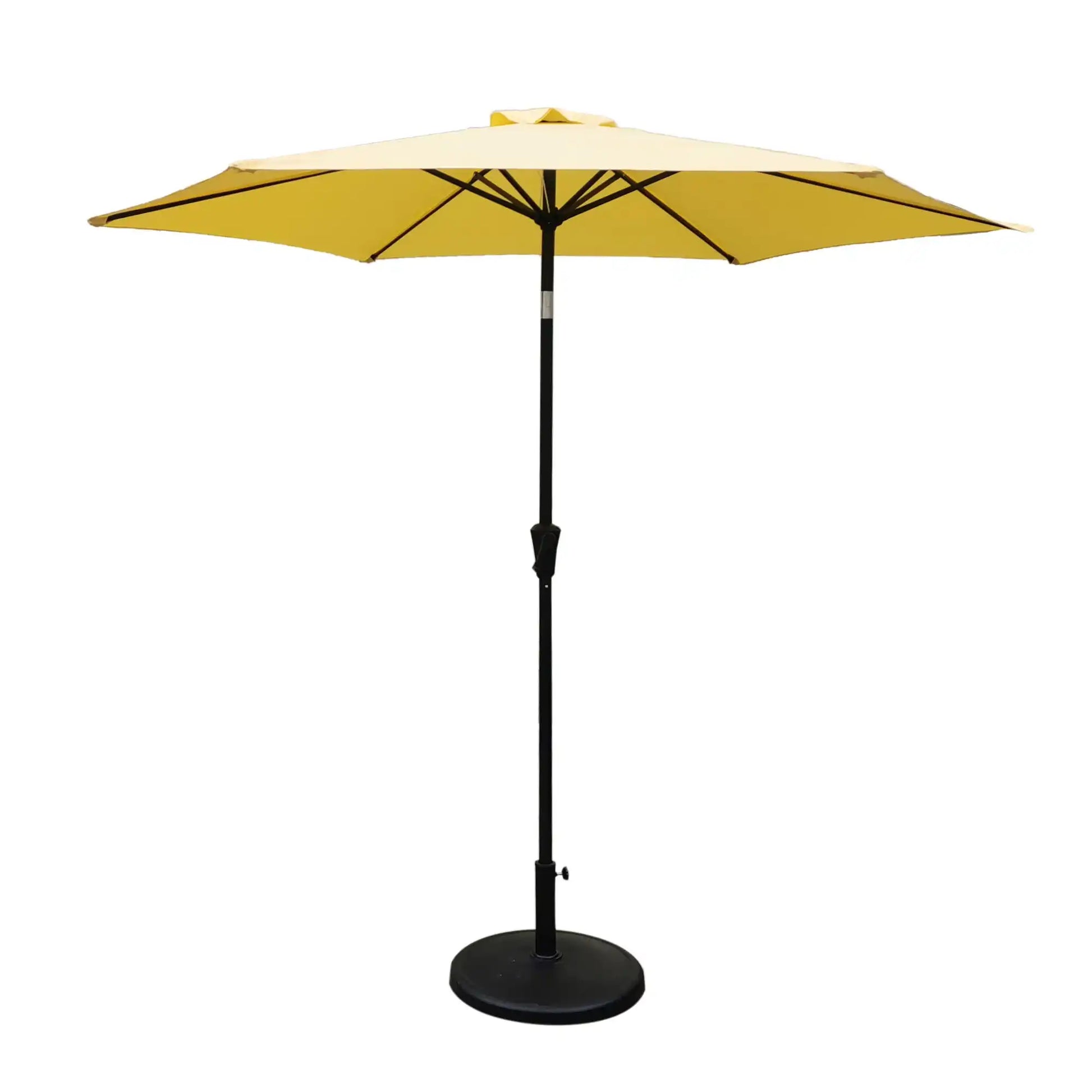 8.8' Outdoor Aluminum Patio Umbrella With 42 Pound Round Resin Umbrella Base - Best Buy Furniture