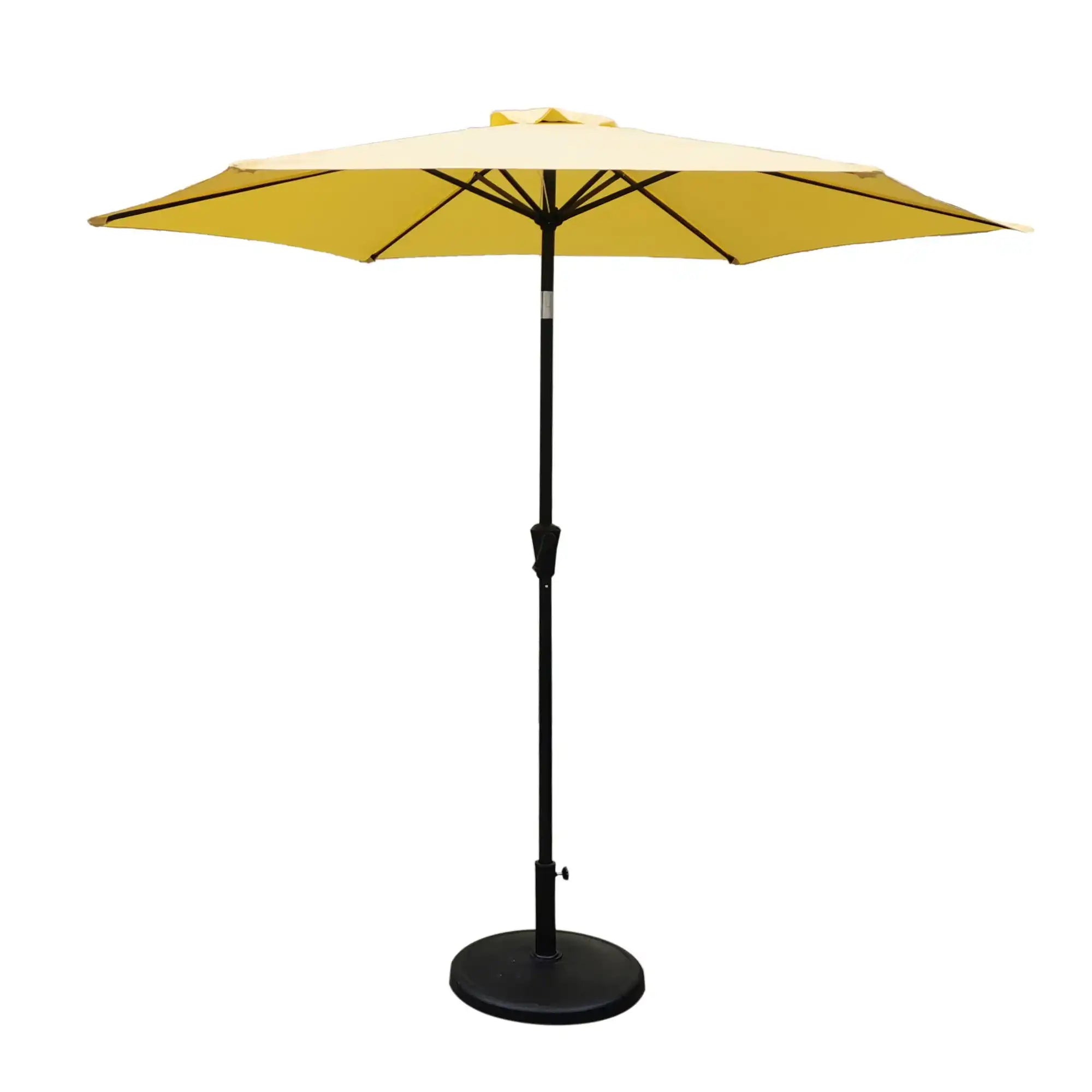 8.8' Outdoor Aluminum Patio Umbrella With 42 Pound Round Resin Umbrella Base - Best Buy Furniture