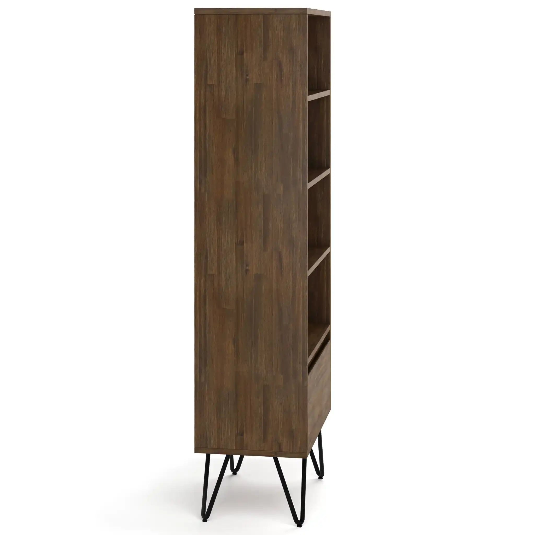 Chase - Tall Bookcase - Rustic Natural Aged Brown - Best Buy Furniture