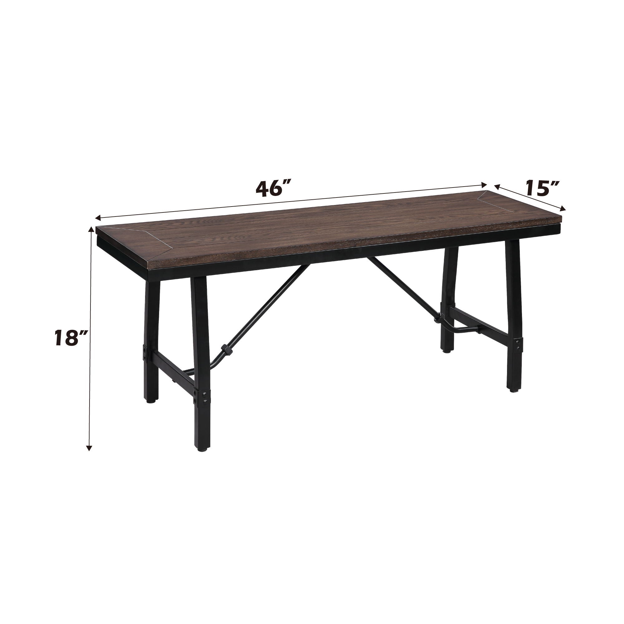 Mariatu - Bench - Oak / Black - Best Buy Furniture