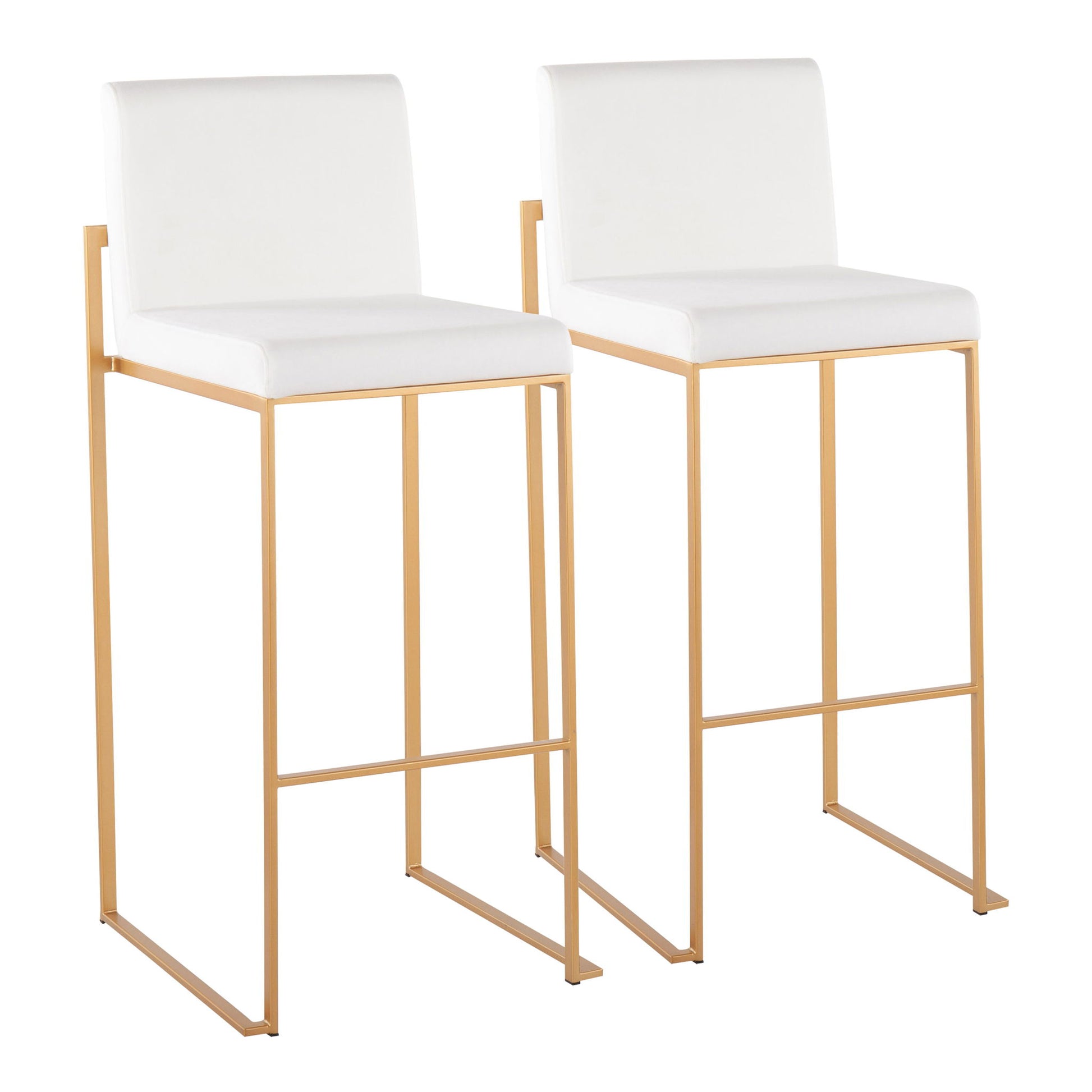 Fuji - Contemporary Design High Back Barstool (Set of 2) - Best Buy Furniture