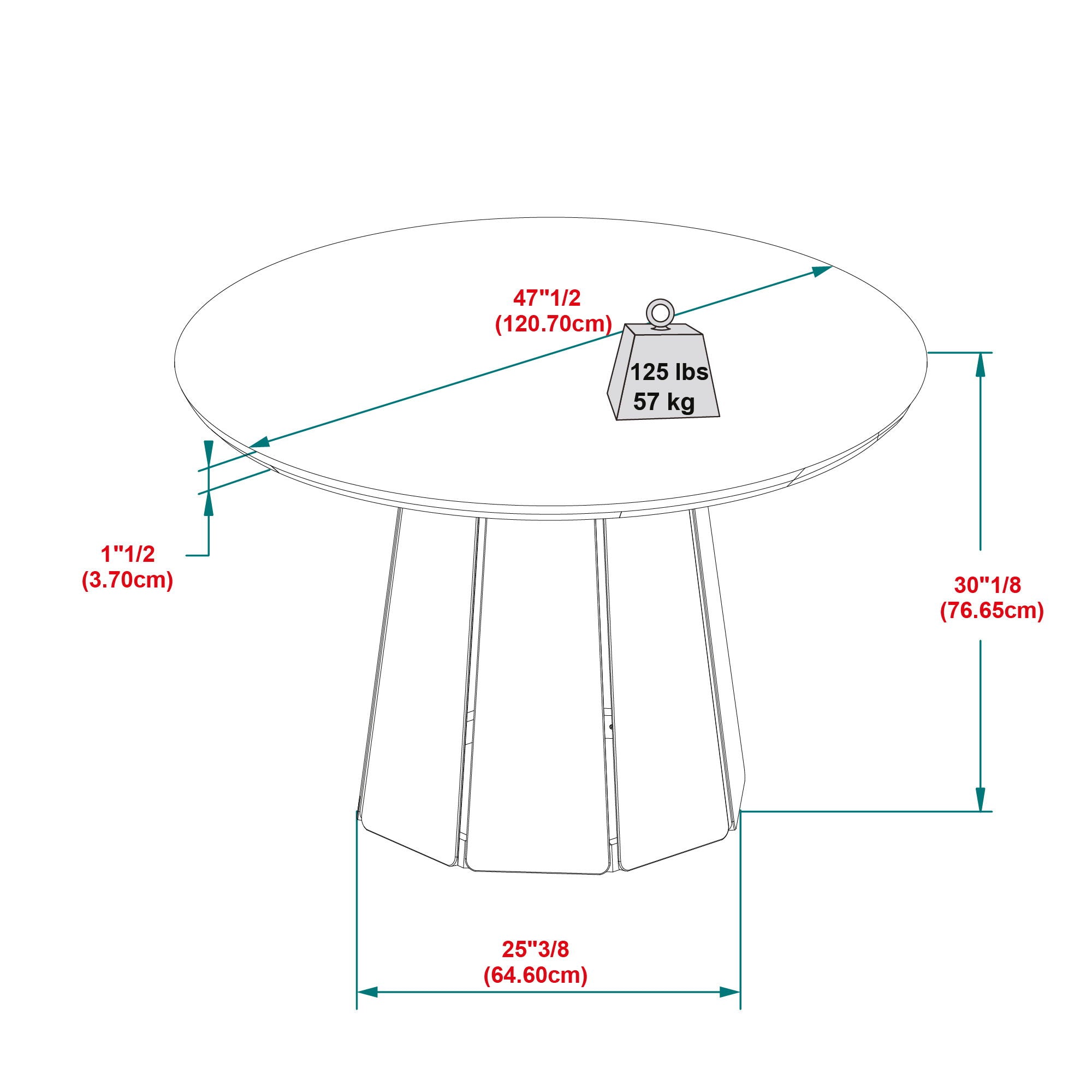 Round Pedestal Dining Table - Light Brown - Best Buy Furniture