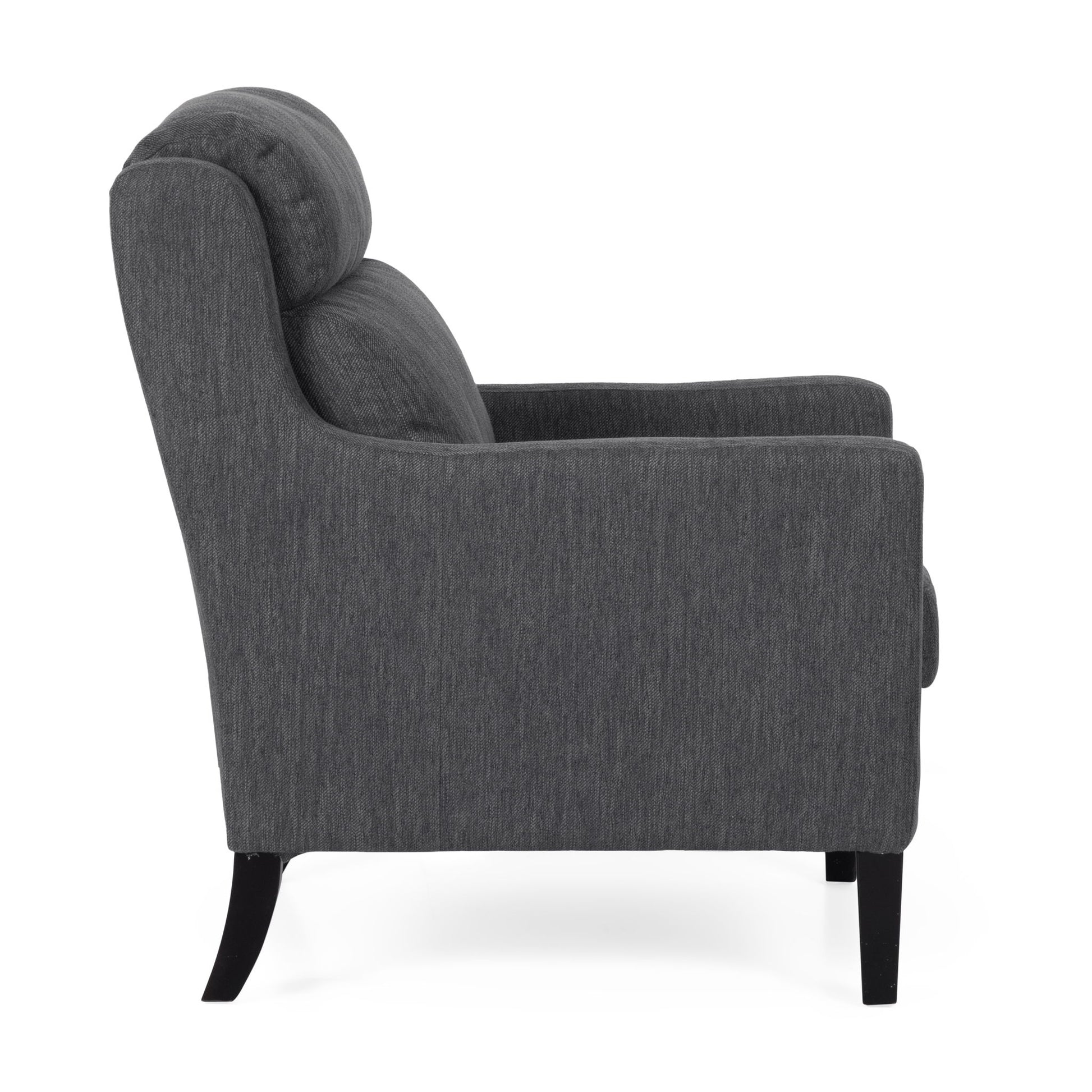 Contemporary Club Chair With Upholstered Fabric And Rubberwood Legs - Best Buy Furniture
