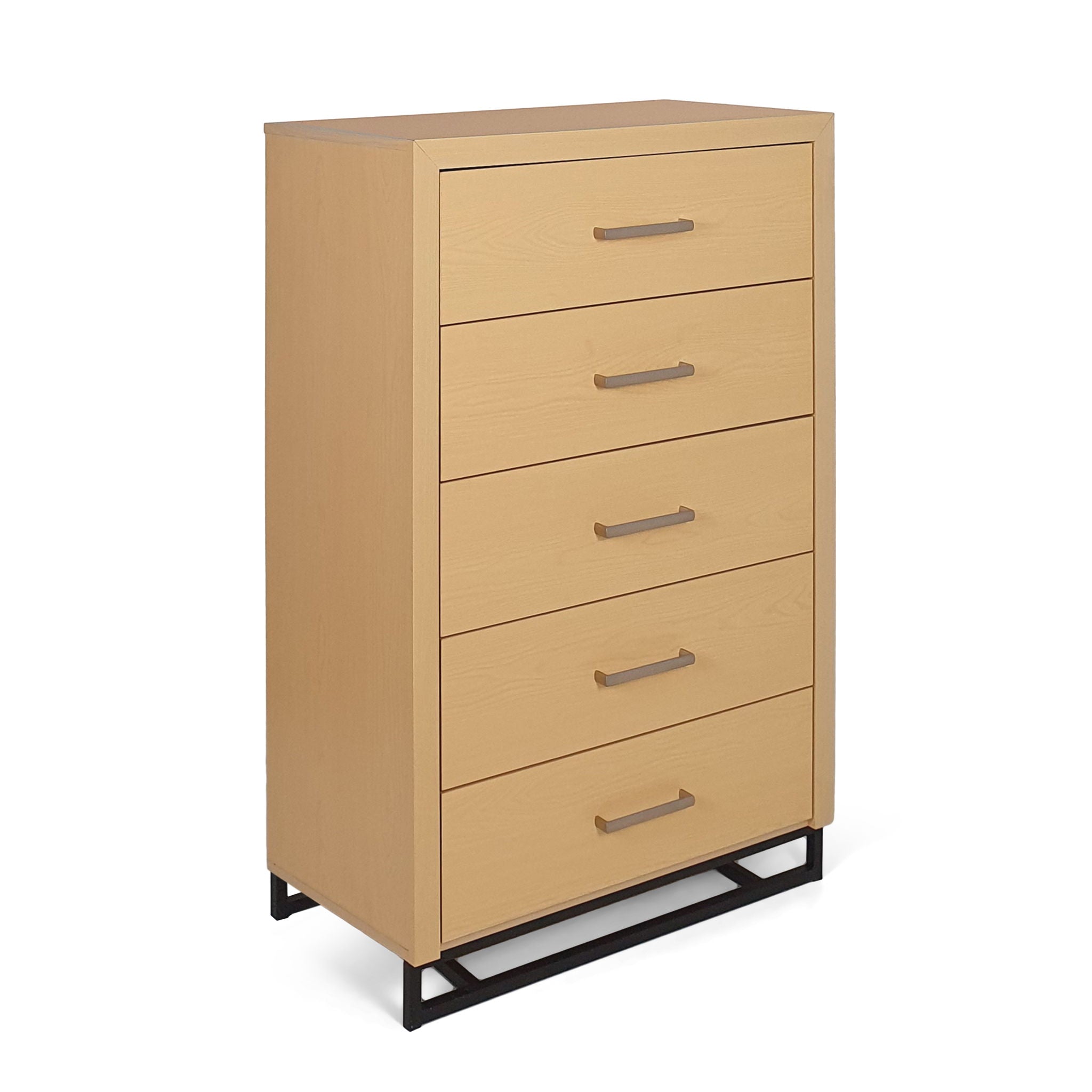 Borah - Contemporary Wood 5 Drawer Dresser - Natural - Best Buy Furniture