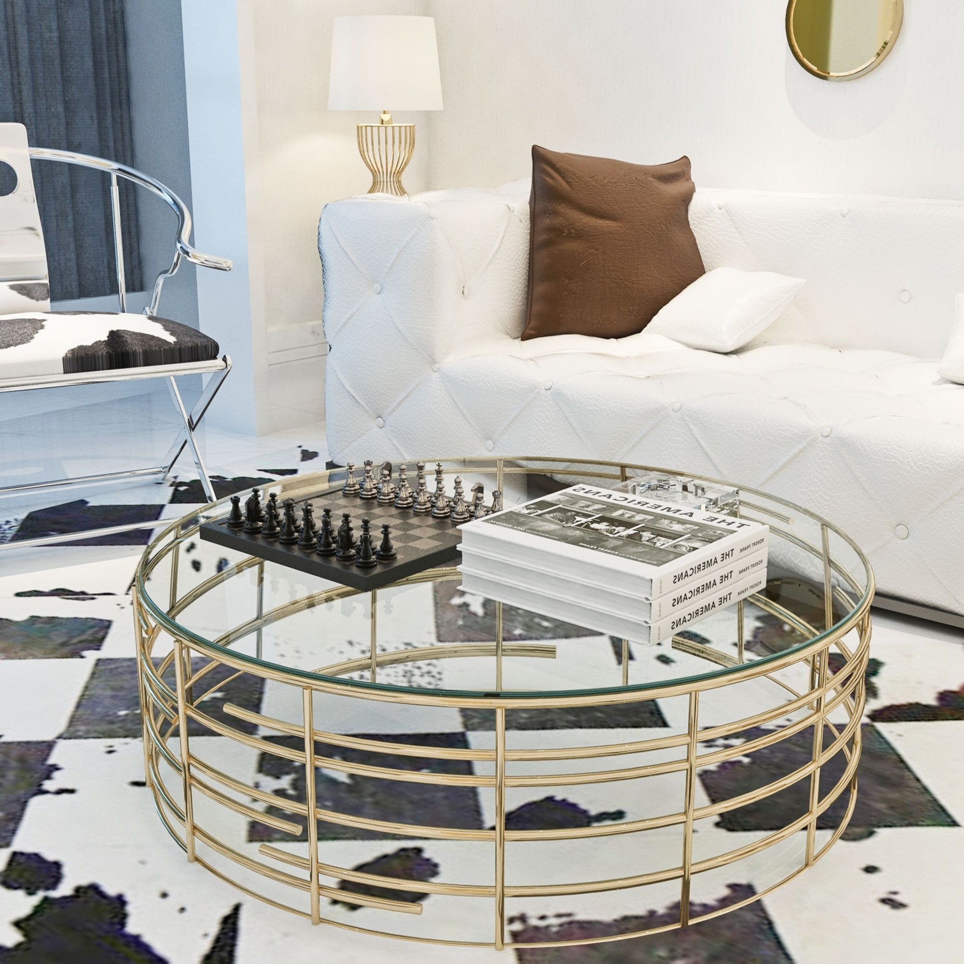 36" Round Tempered Glass Table Top Clear Glass 1 / 4’’" Thick Round Polished Edge - Transparent - Best Buy Furniture