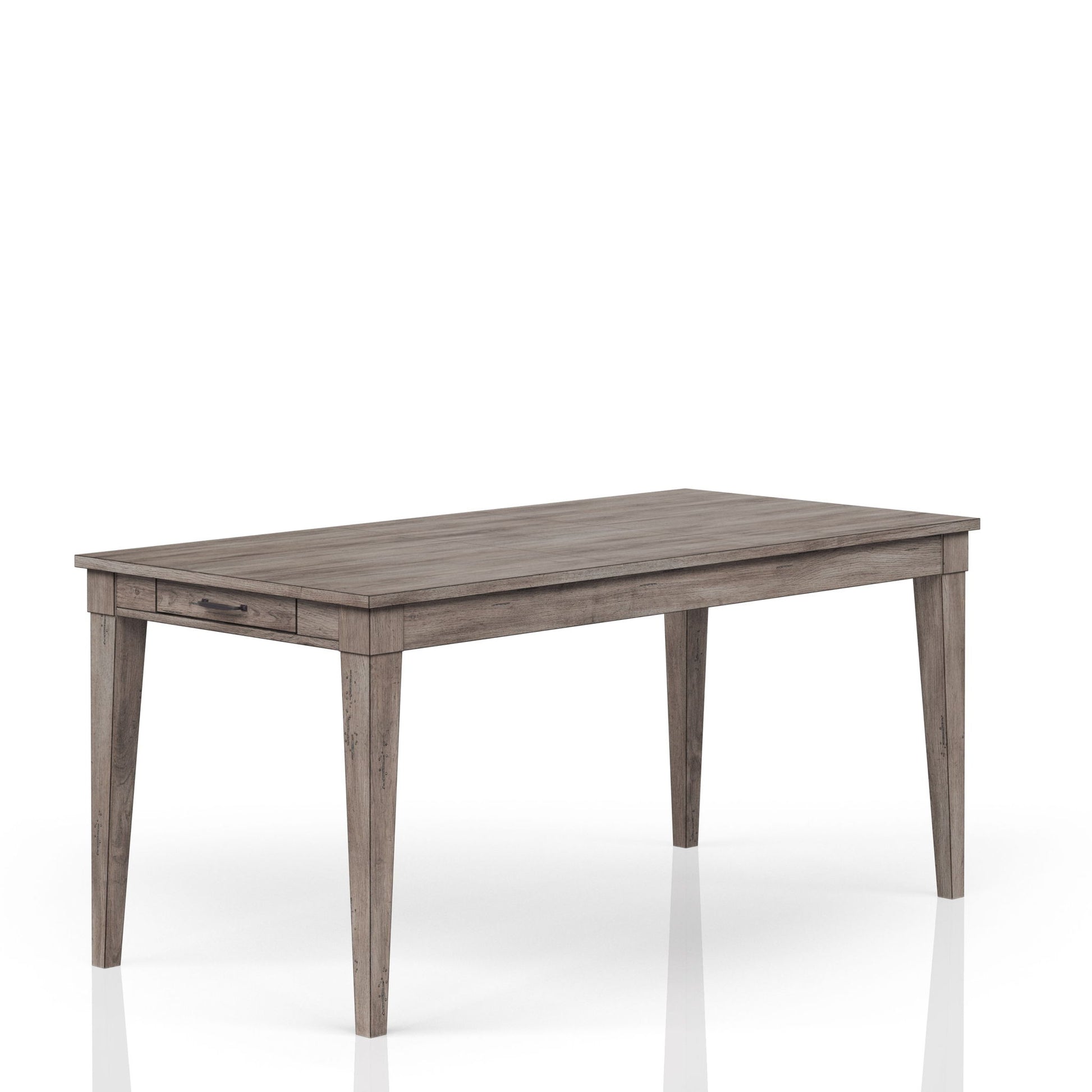 Rustic Dining Table Two Storage Drawers And Leaf - Gray - Best Buy Furniture
