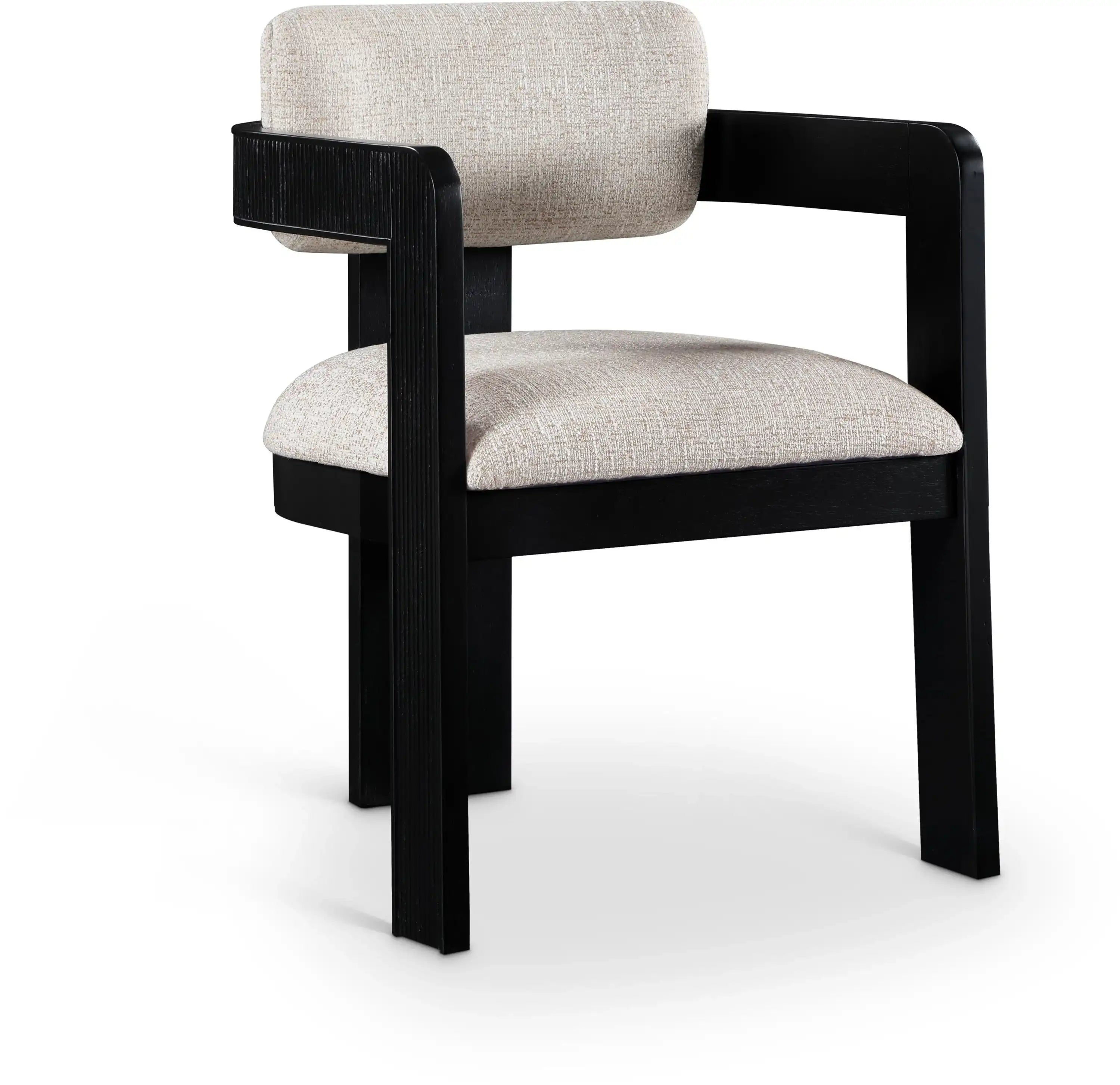 Sacha - Linen Dining Chair With Black Base (Set of 2) - Best Buy Furniture