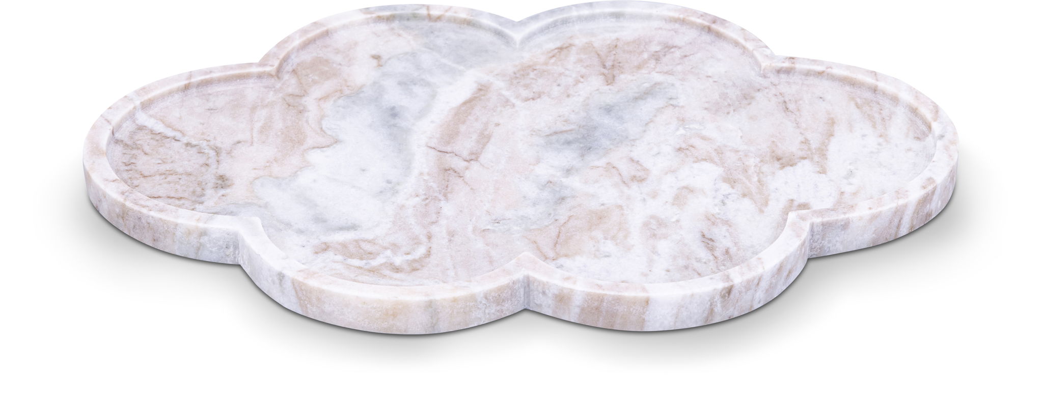 Rimini - Marble Clover Shaped Tray - Best Buy Furniture