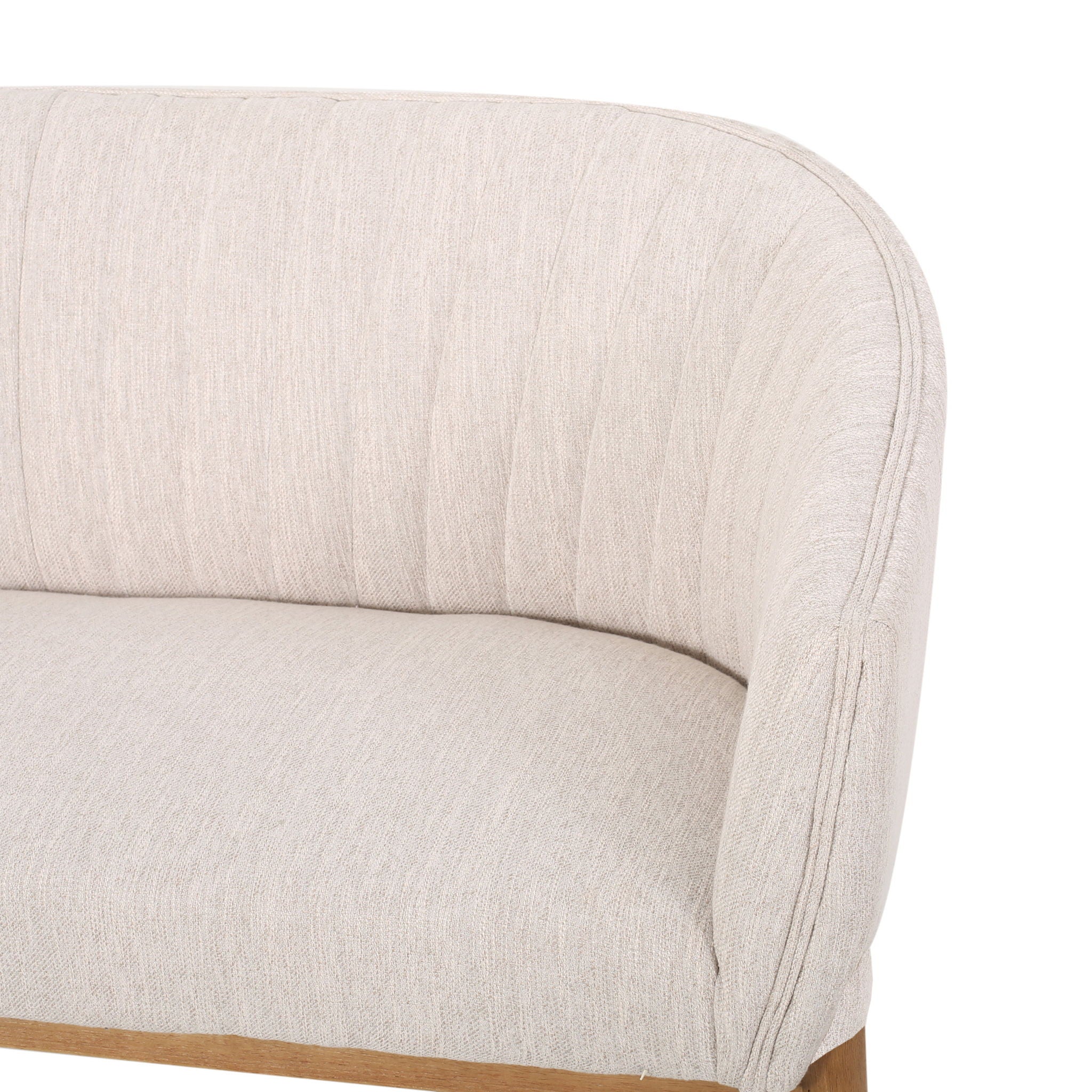 Mid Century Modern Loveseat With Channel Stitched Backrest - Best Buy Furniture