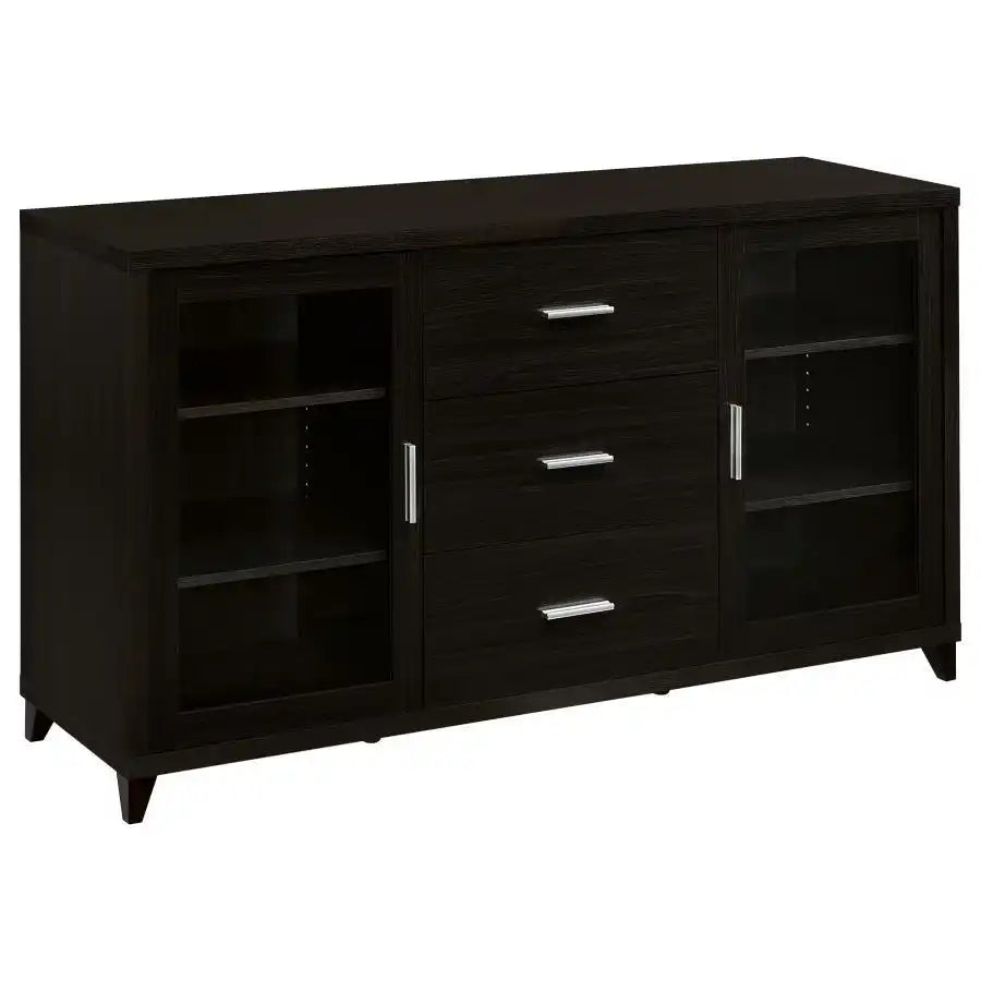 Lewes - 2 Door Engineered Wood TV Stand - Cappuccino - Best Buy Furniture