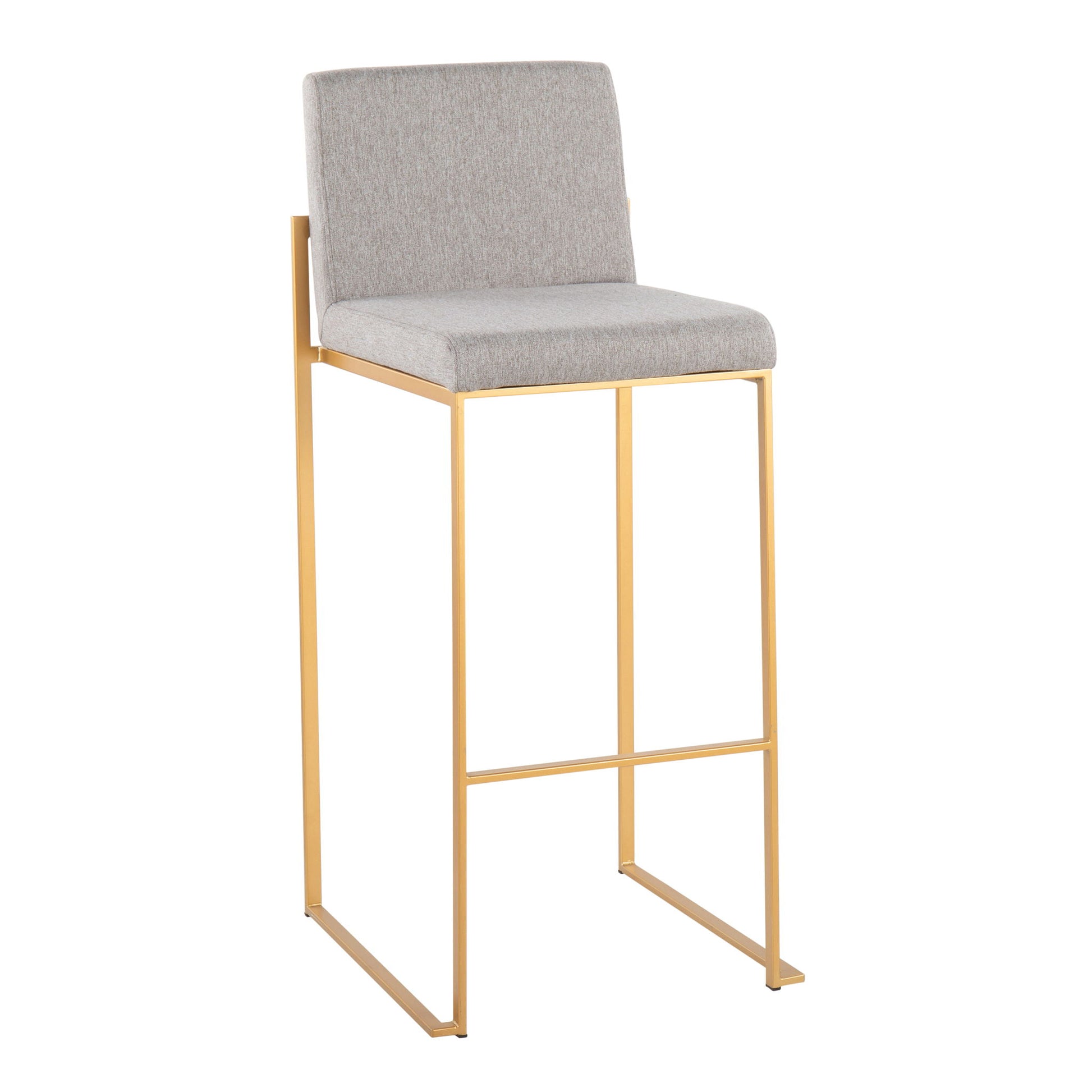 Fuji - Contemporary Design High Back Barstool (Set of 2) - Best Buy Furniture