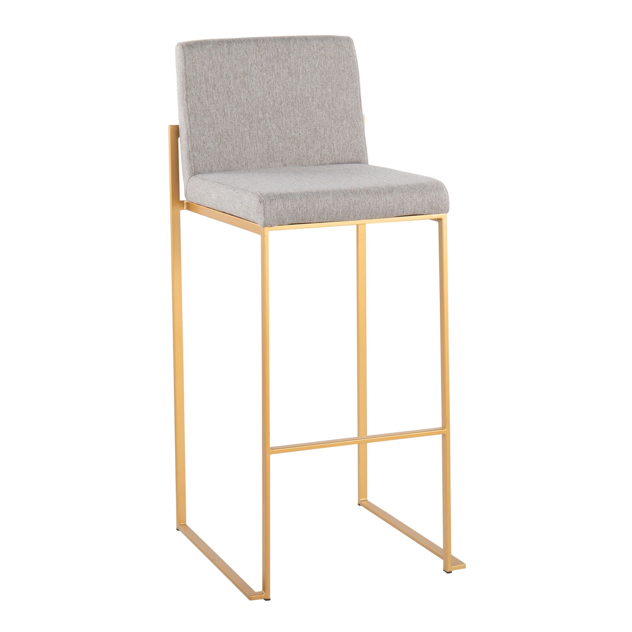 Fuji - Contemporary Design High Back Barstool (Set of 2) - Best Buy Furniture