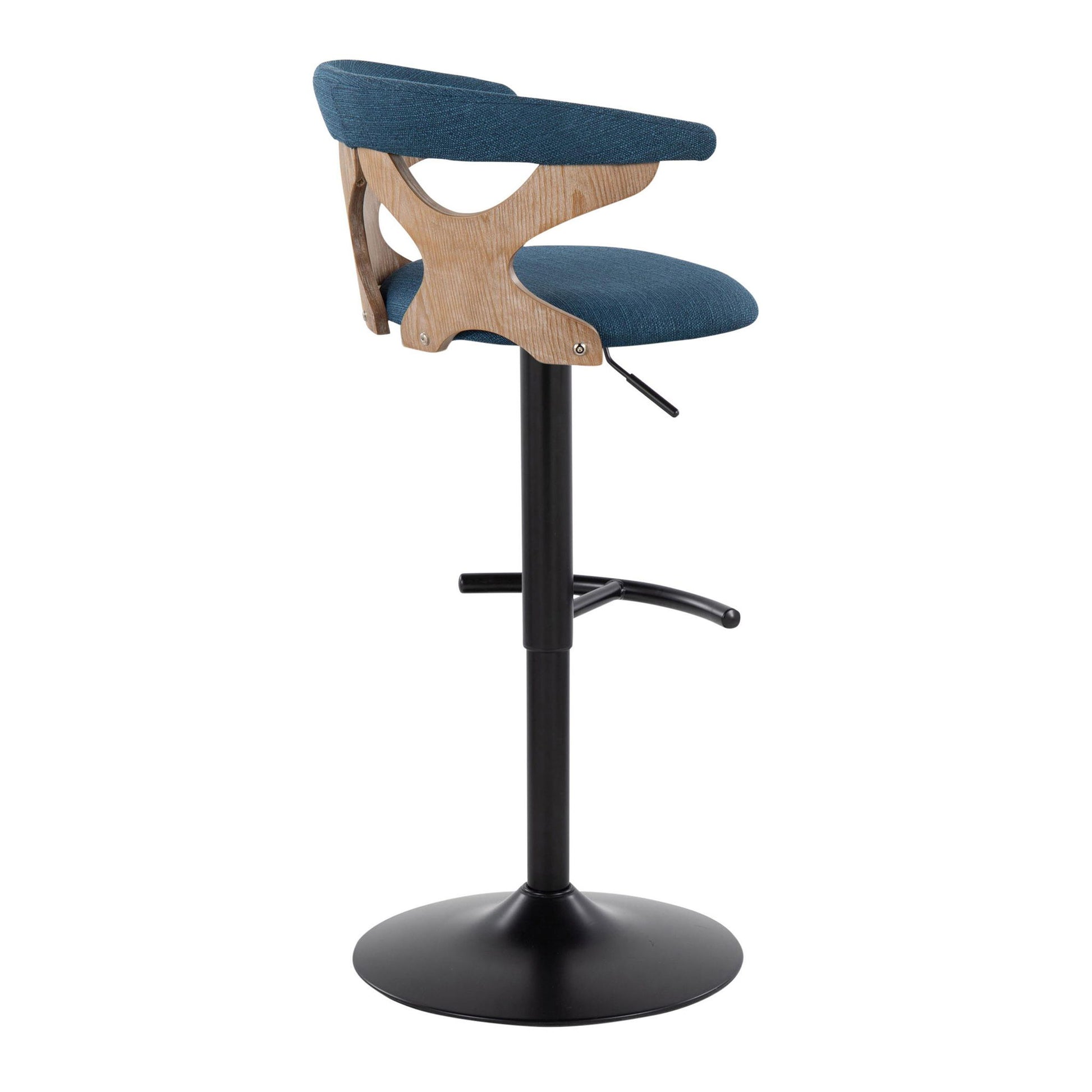 Gardenia - Contemporary Adjustable Barstool & Swivel With Rounded T Footrest (Set of 2) - Best Buy Furniture