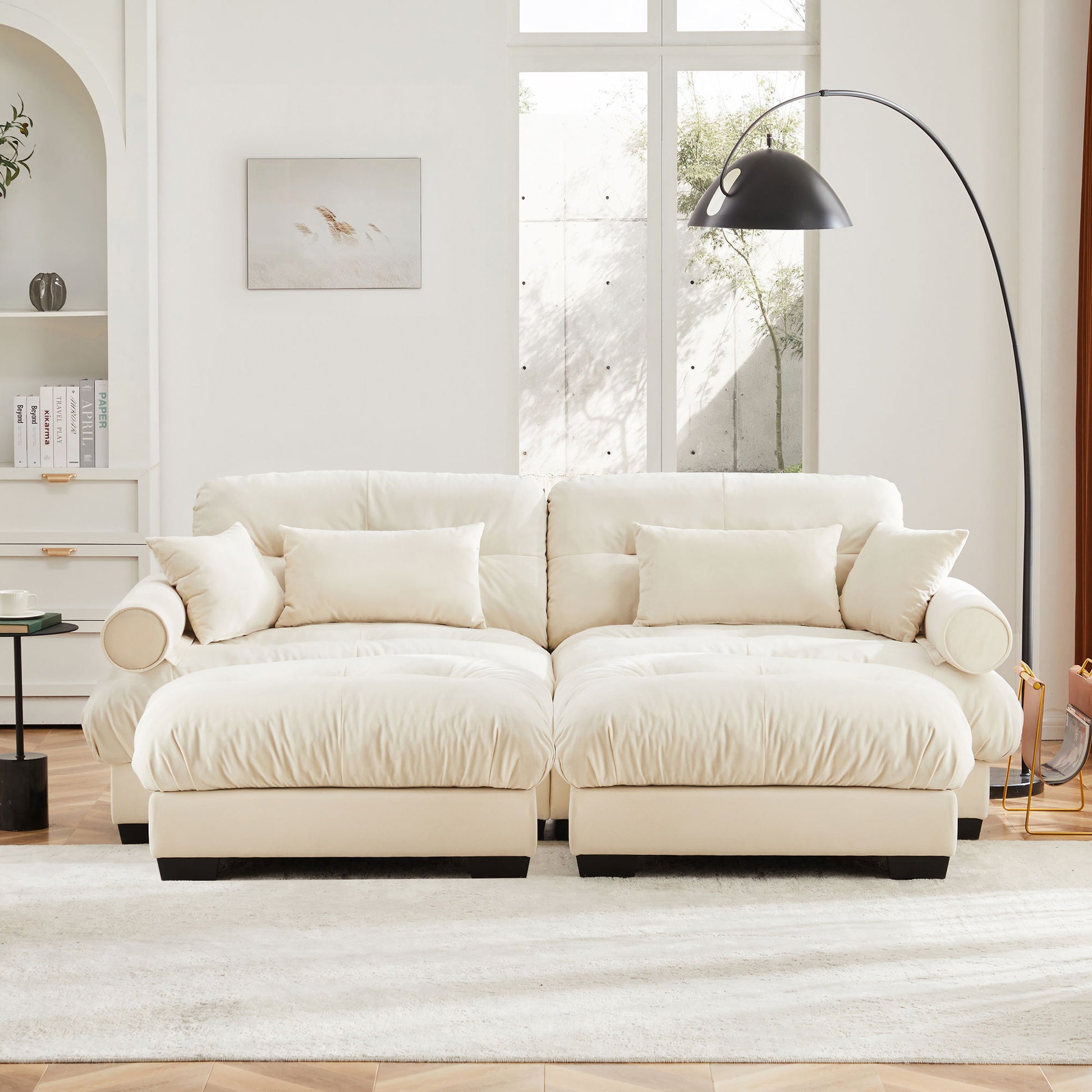 Super Comfort Oversized Modular Sectional Sofa With Movable Ottoman - Best Buy Furniture